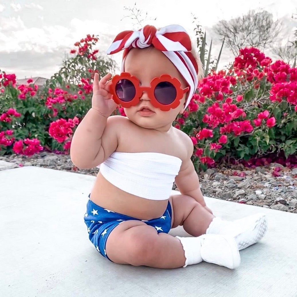 LYQTloml Newborn Baby Girl Clothes 4th of July Outfit Infant Independence Day Cute Toddler Baby Girl Clothes Set 3PC