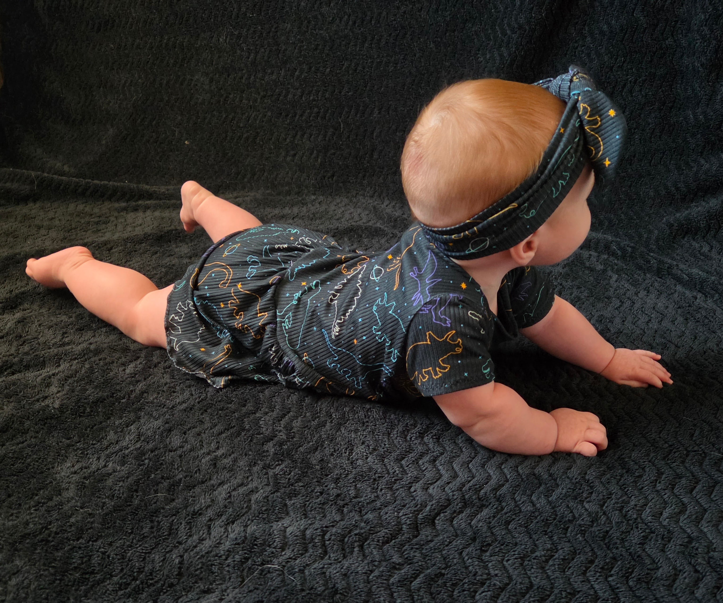 Cosmic Dino Nights Ribbed Dress