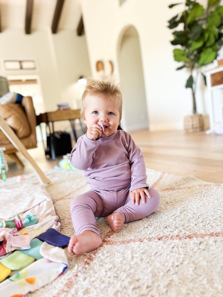 Lavender Ribbed Lounge Set