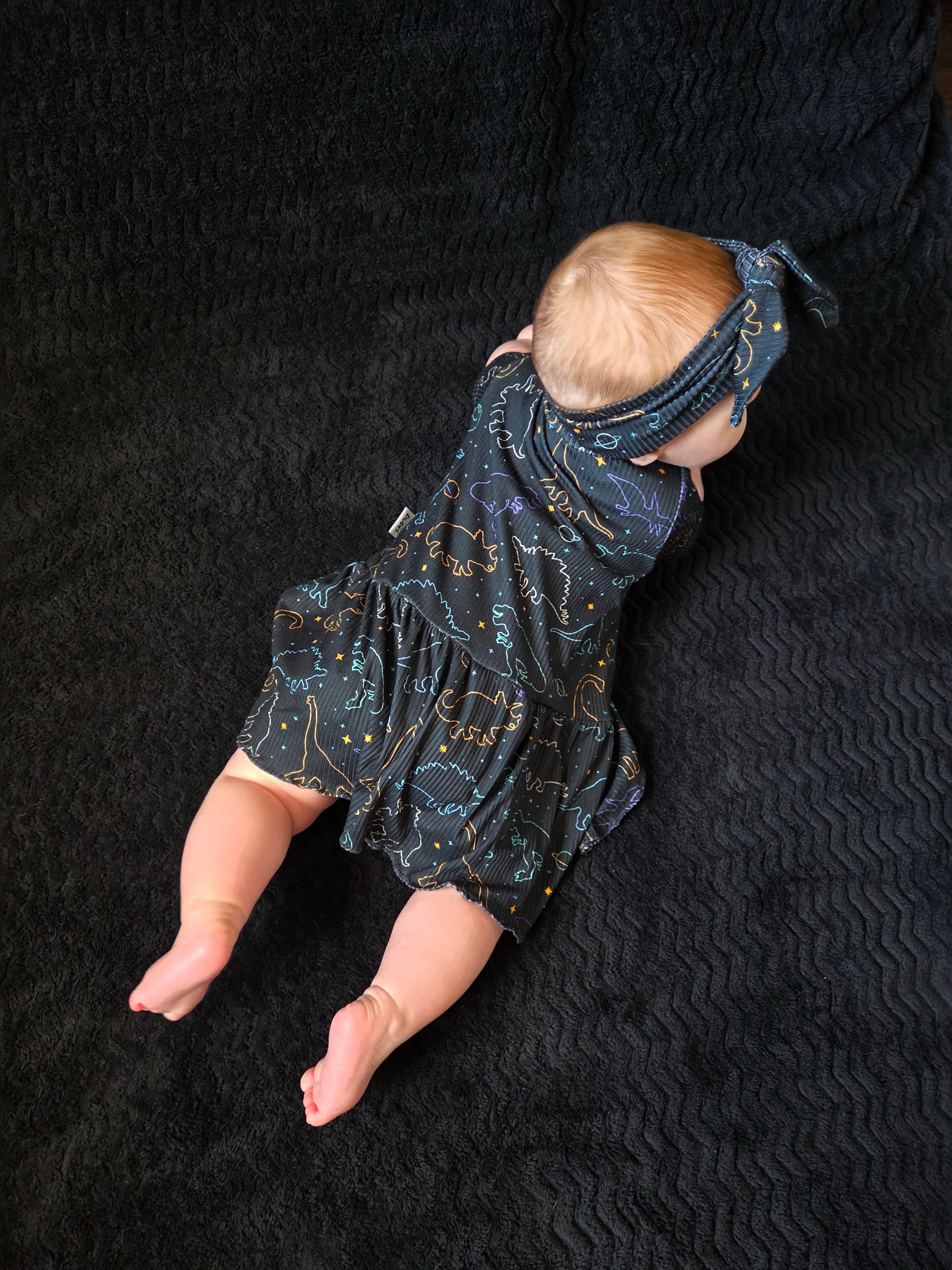 Cosmic Dino Nights Ribbed Dress