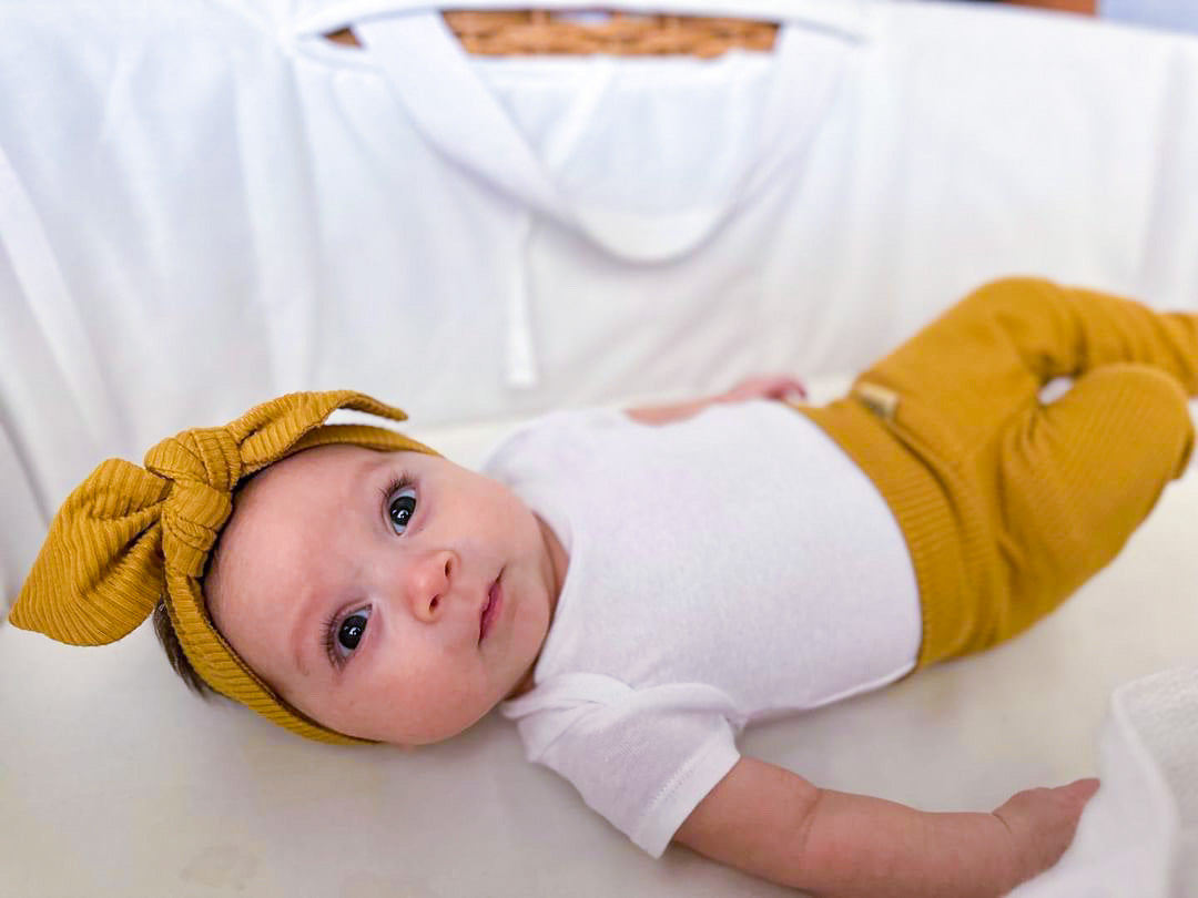 Mustard Ribbed Headbands