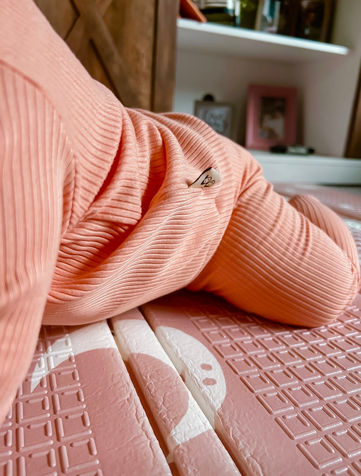 Melon Ribbed Summer Lounge Top