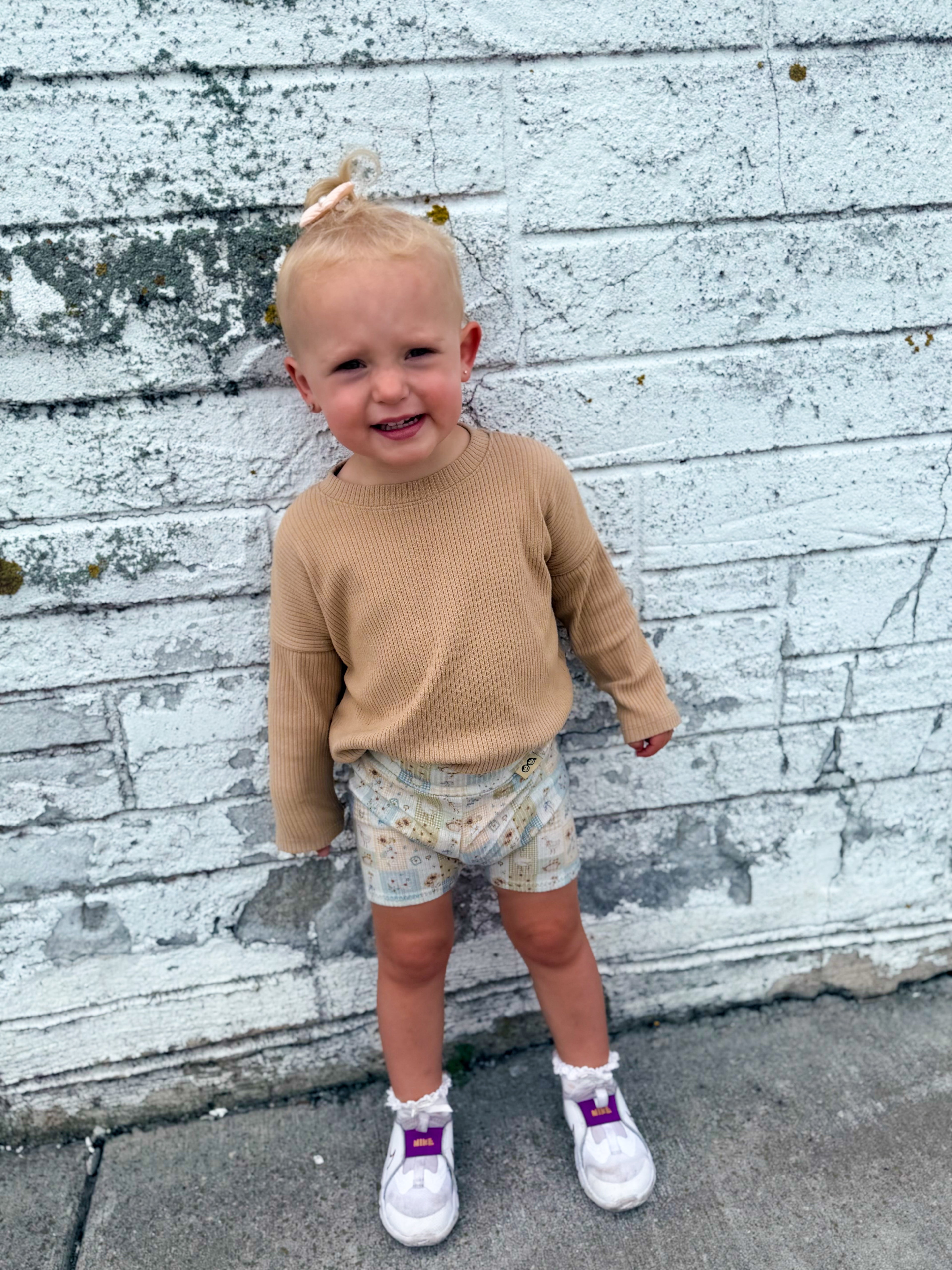 Sunflower Patchwork Ribbed Bummies & Biker Shorts