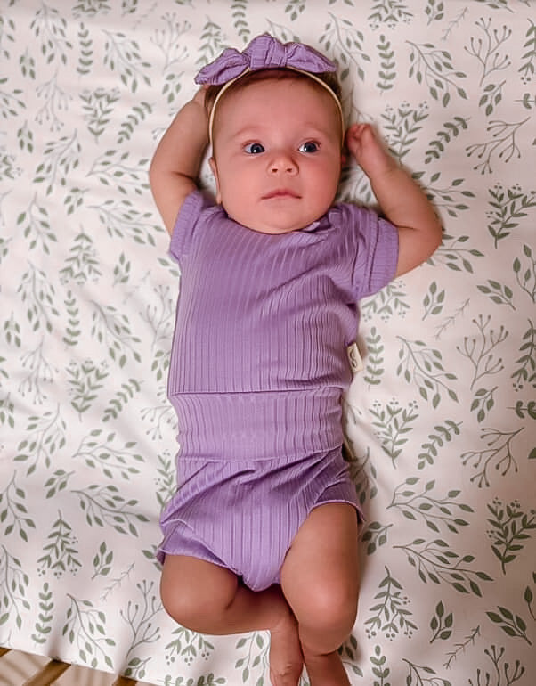 Lavender Ribbed Summer Lounge Set