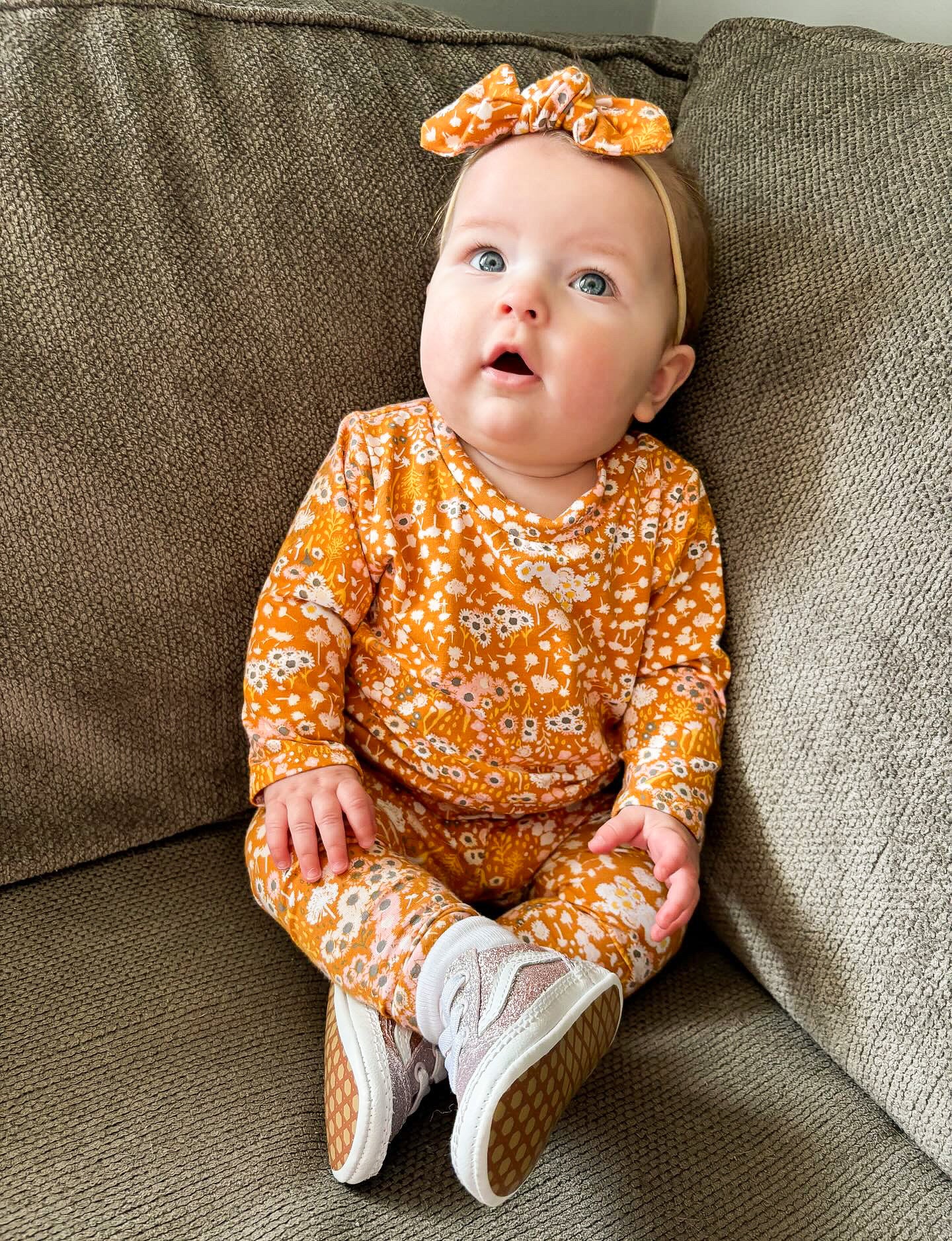 Mustard Floral Lounge Set