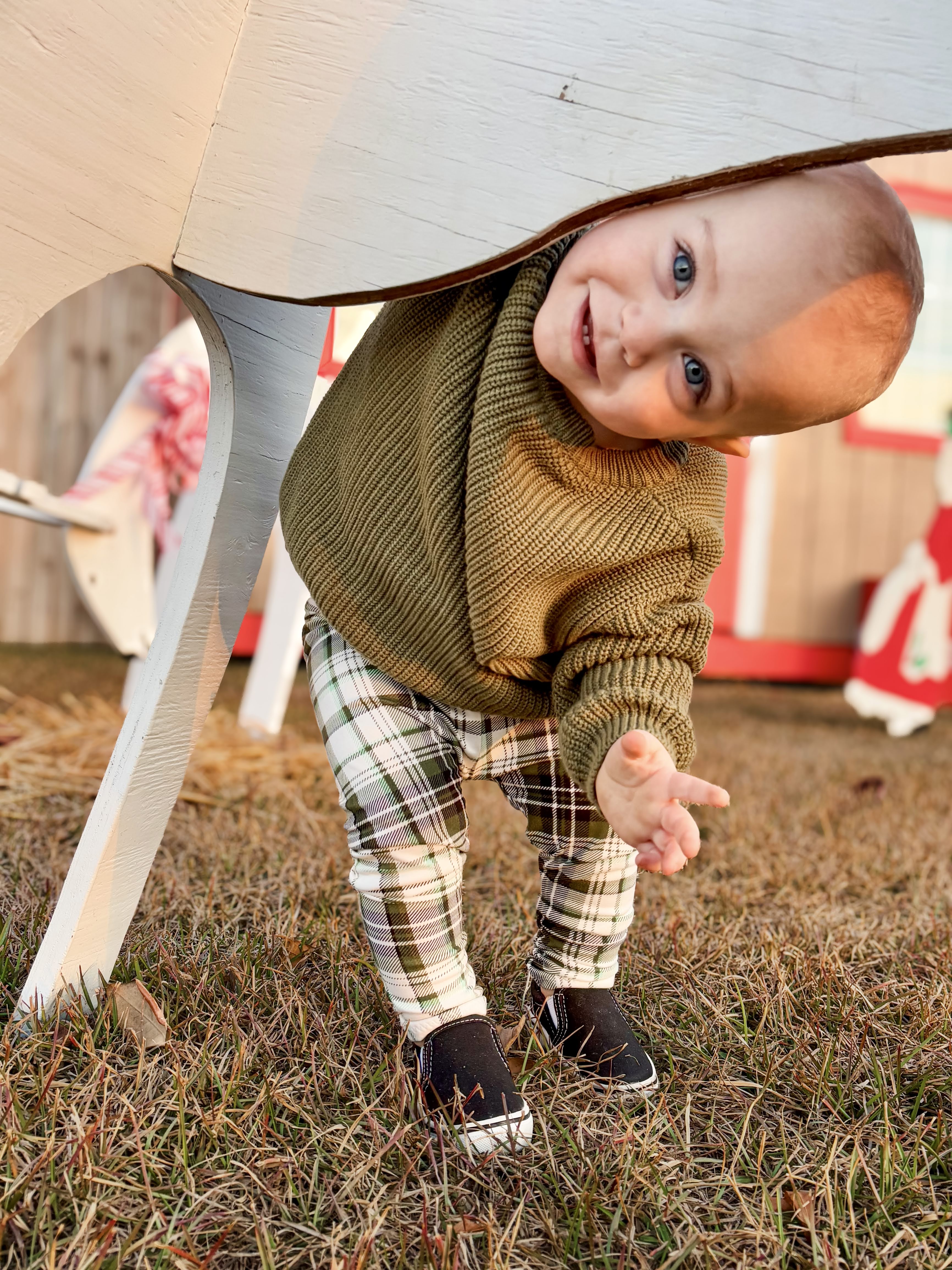 Evergreen Holiday Plaid Leggings