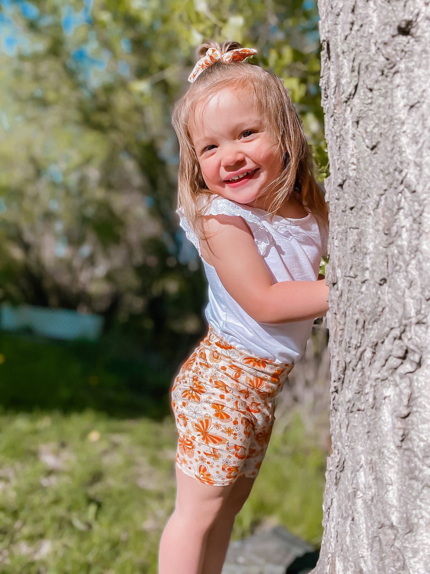 Summer Butterflies Biker Shorts