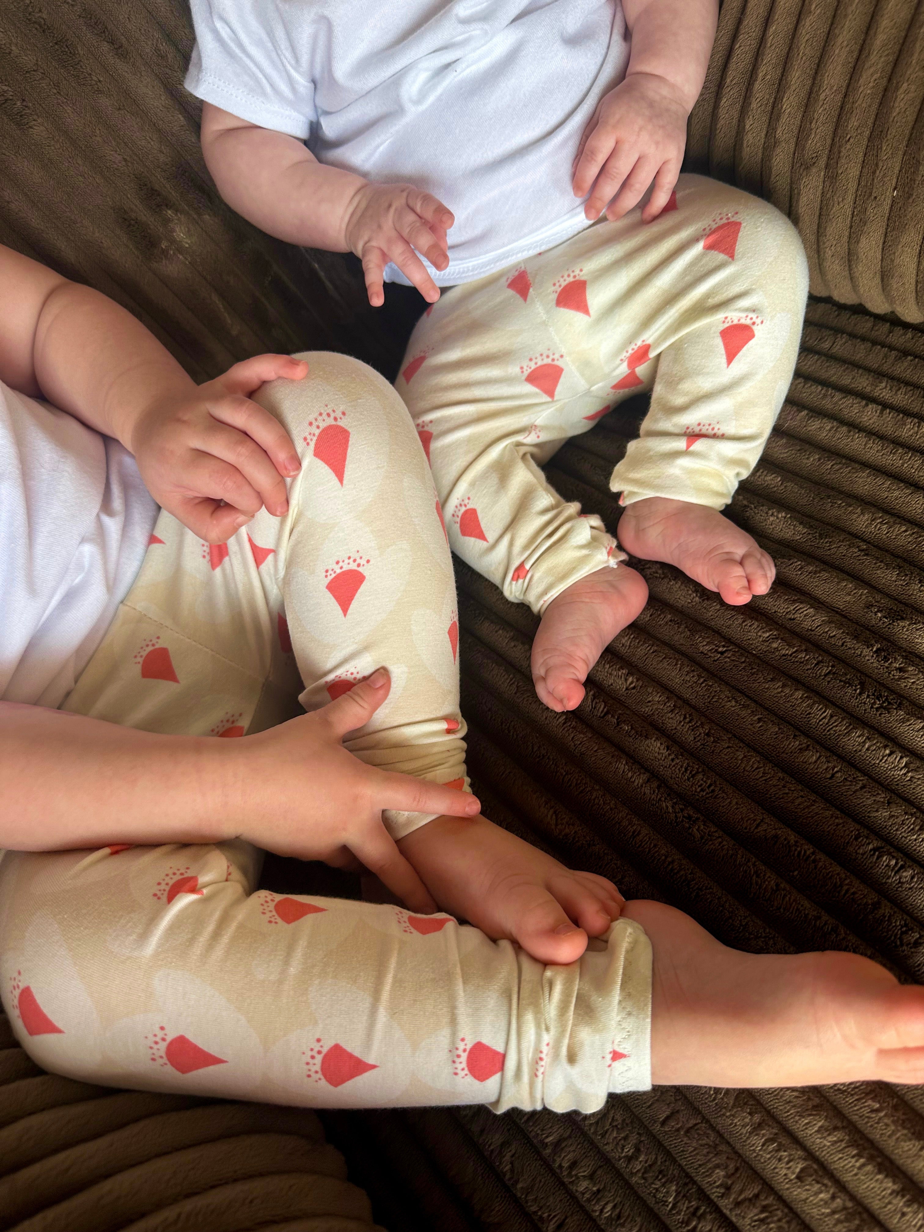Ivory Tulips Leggings
