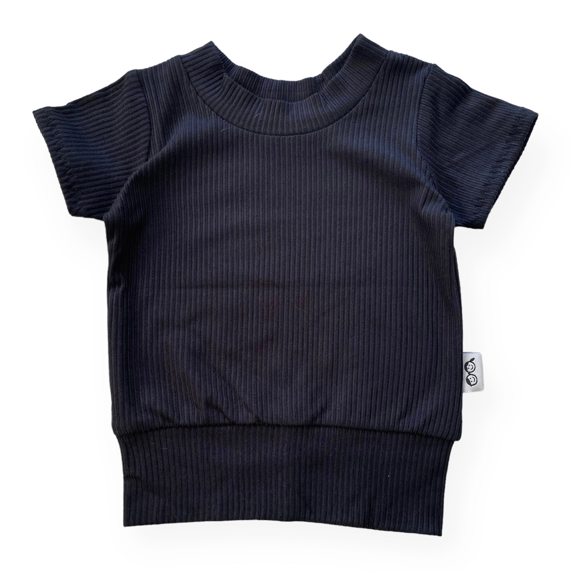 Black Ribbed Summer Lounge Set