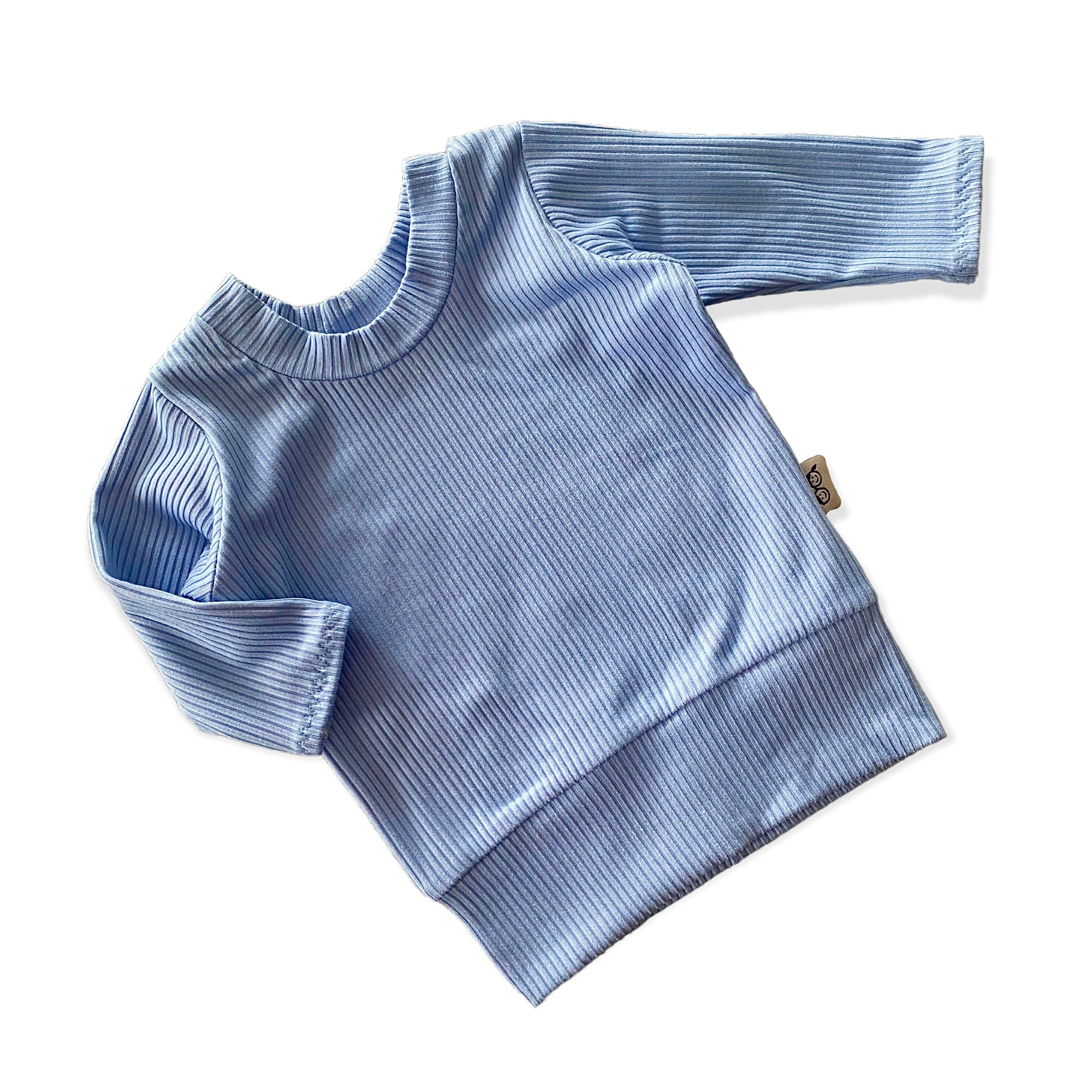 Blue Ribbed Lounge Top