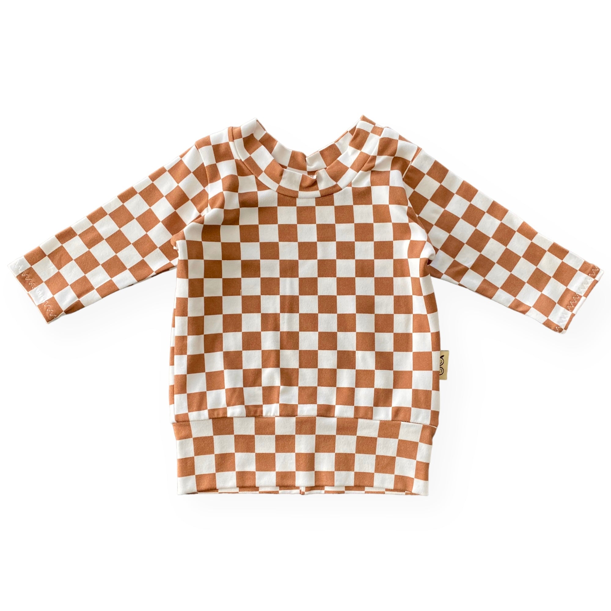 Brown Retro Checkered Lounge Set