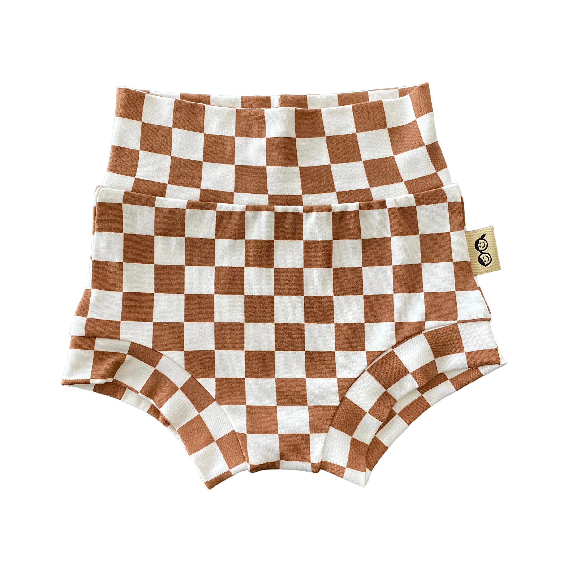 Brown Retro Checkered Summer Lounge Set