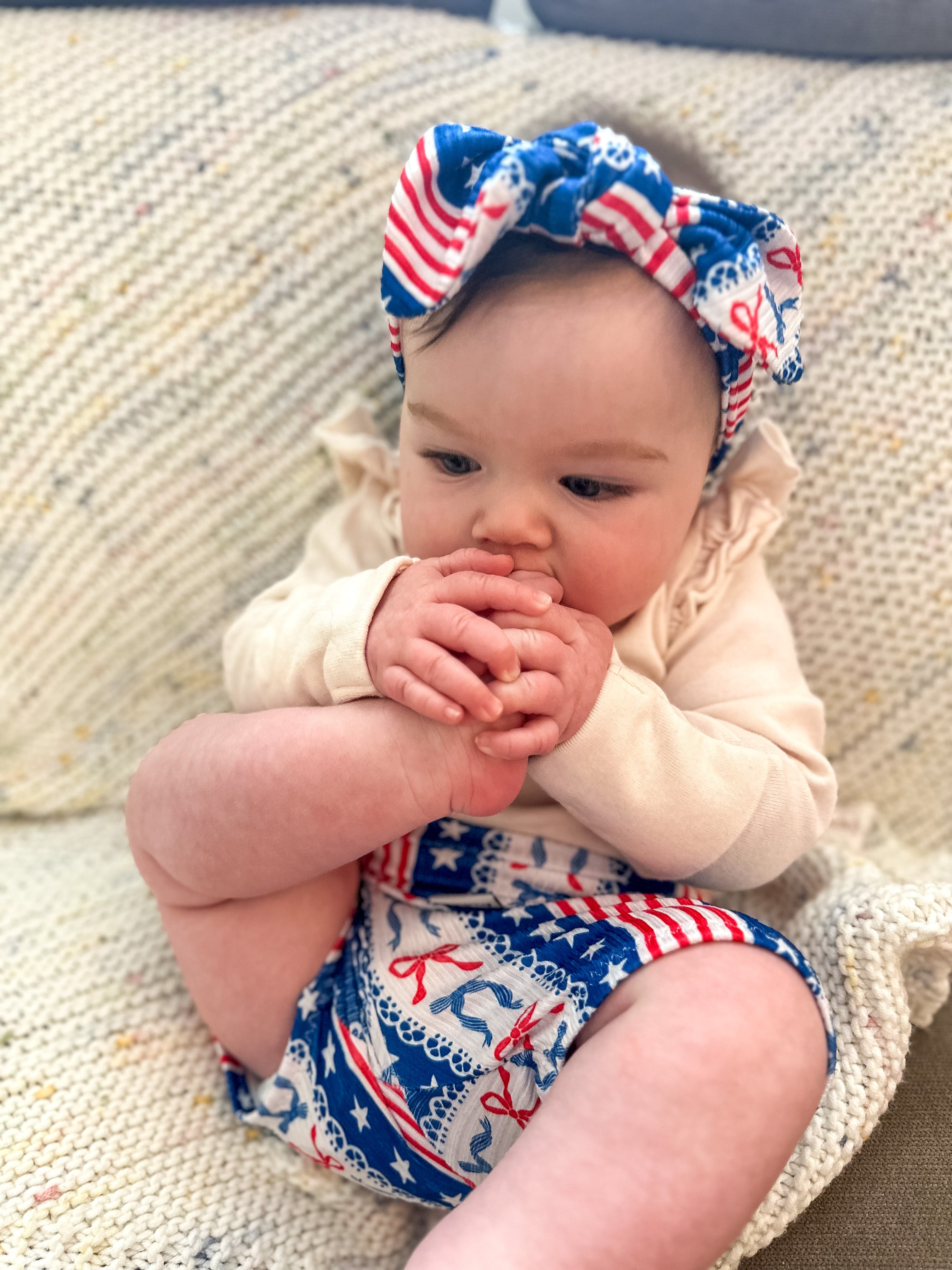 Americana Bow Stripe Ribbed Collection
