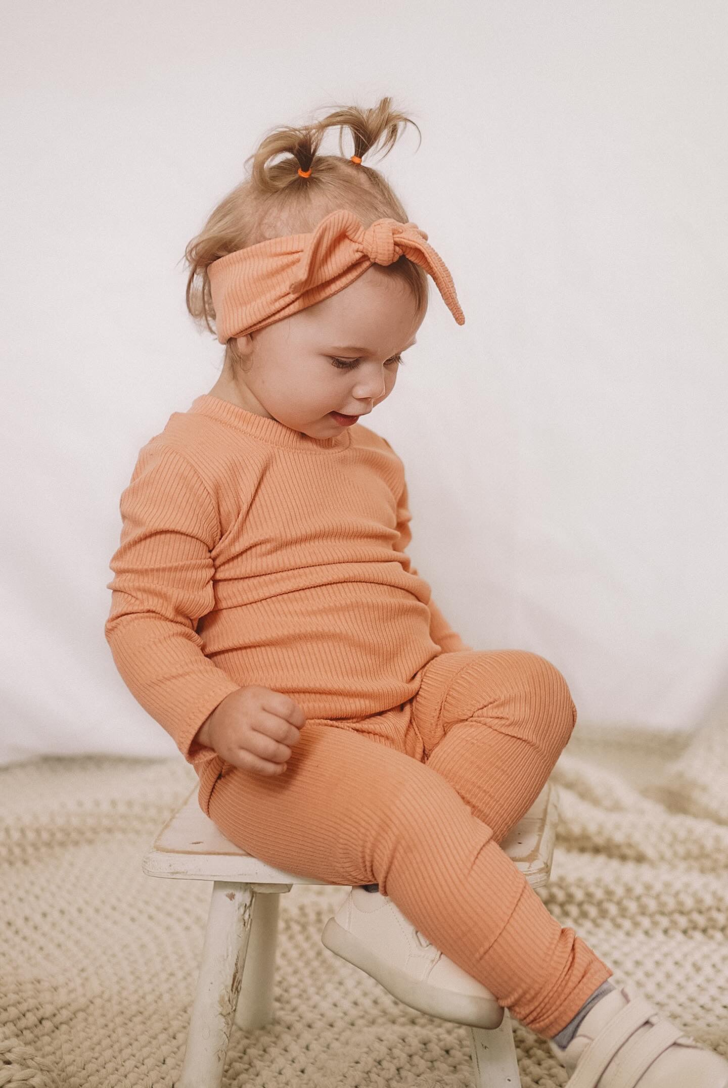 Melon Ribbed Lounge Set