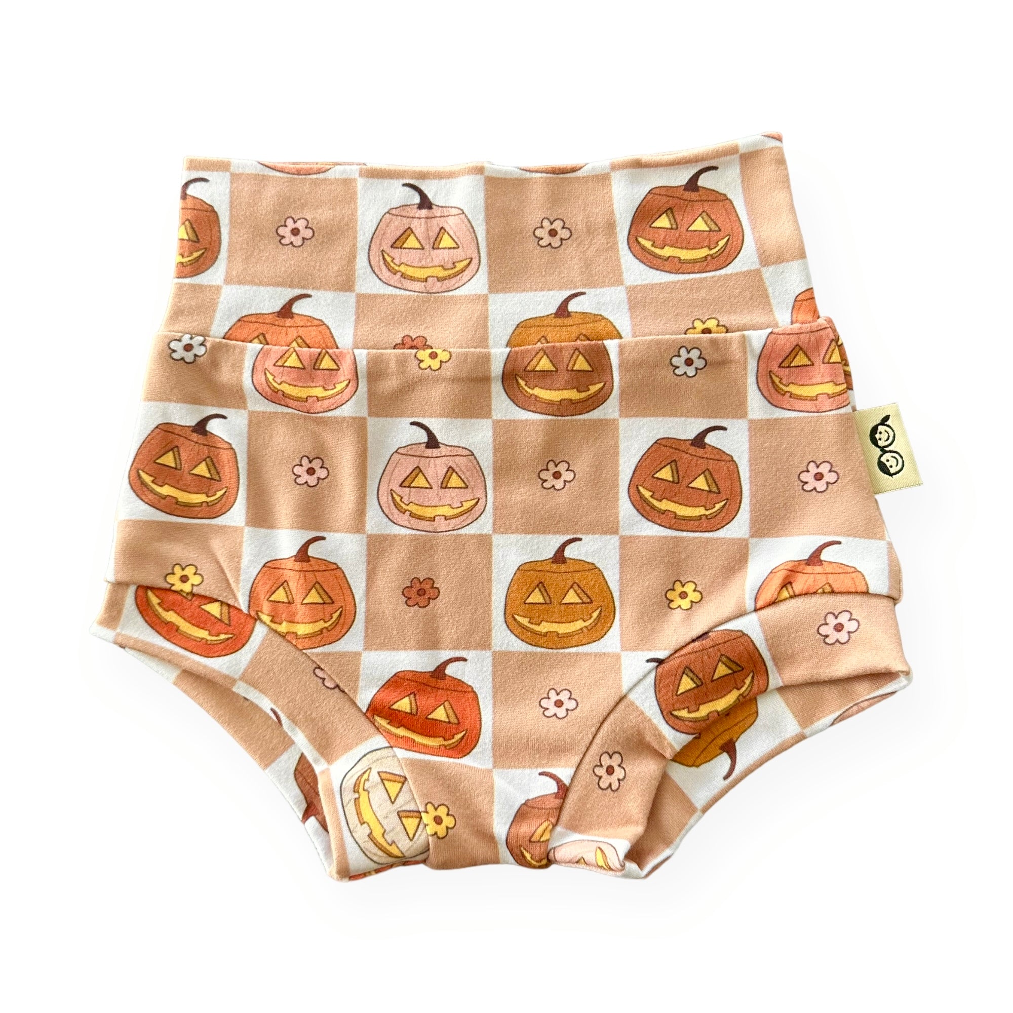 Checkered Pumpkin Bummies and/or Headbands