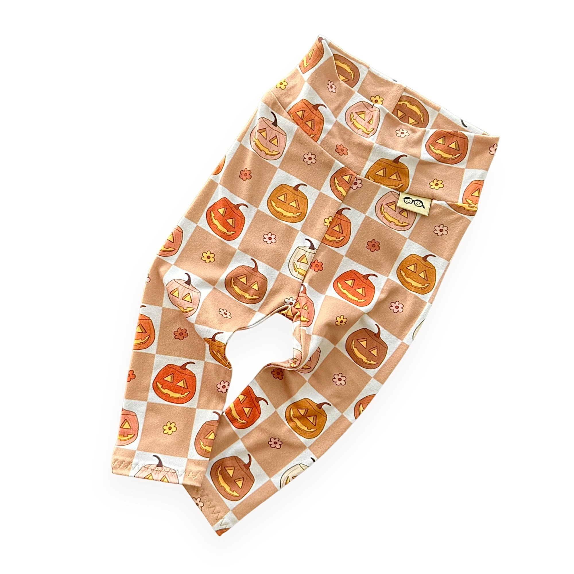 Checkered Pumpkin Leggings