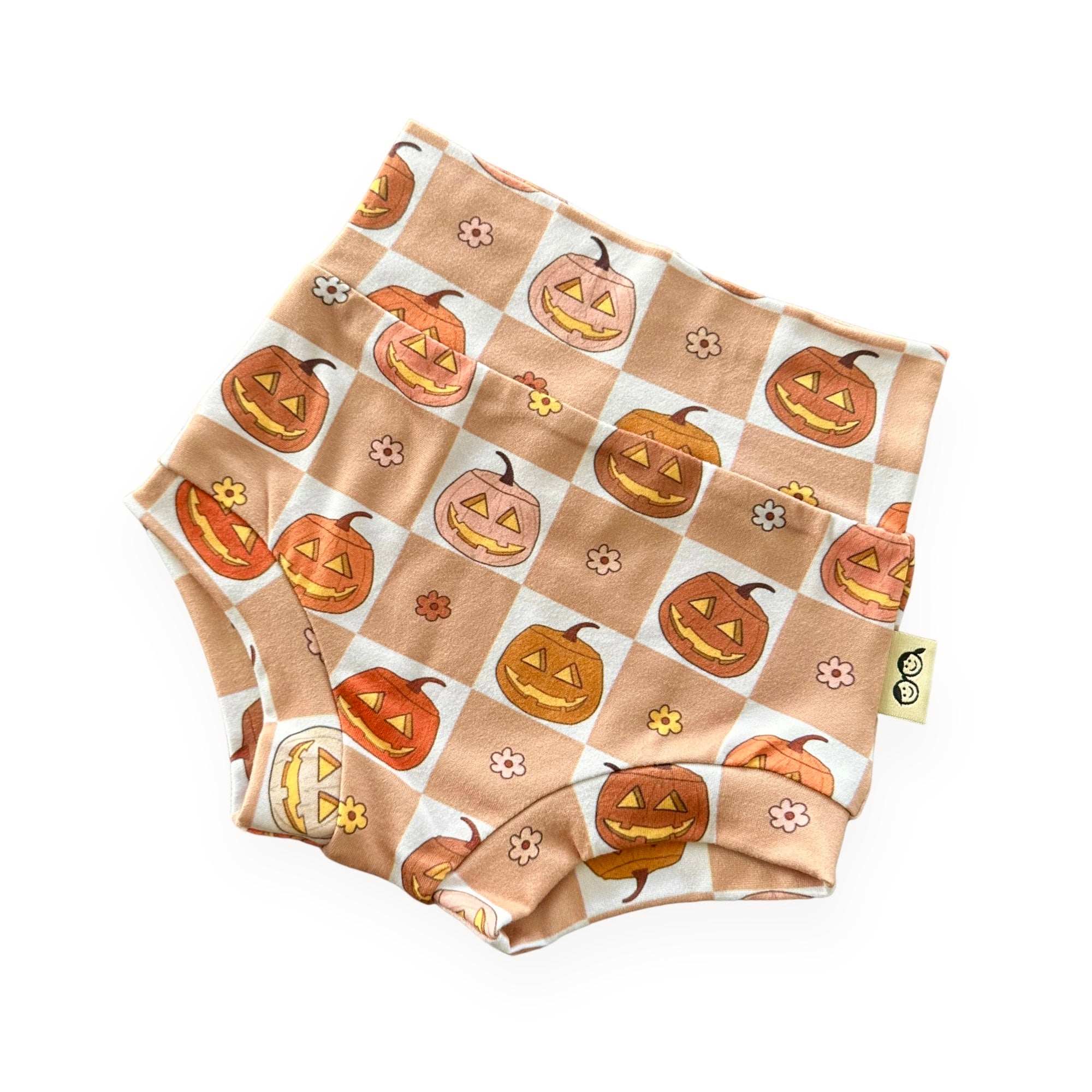 Checkered Pumpkin Bummies and/or Headbands