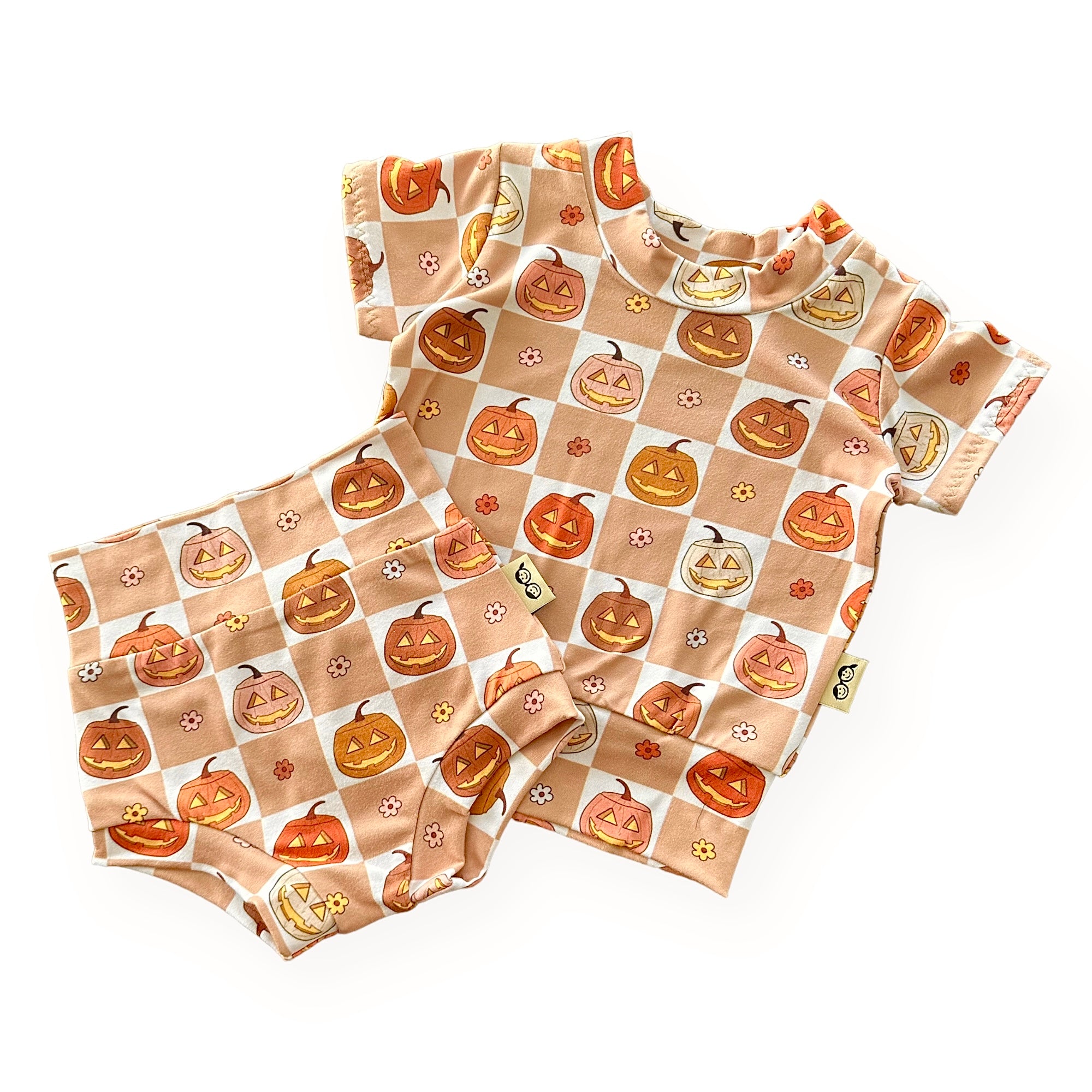 Checkered Pumpkin Summer Lounge Set