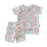 Doodle Biker Shorts Lounge Set