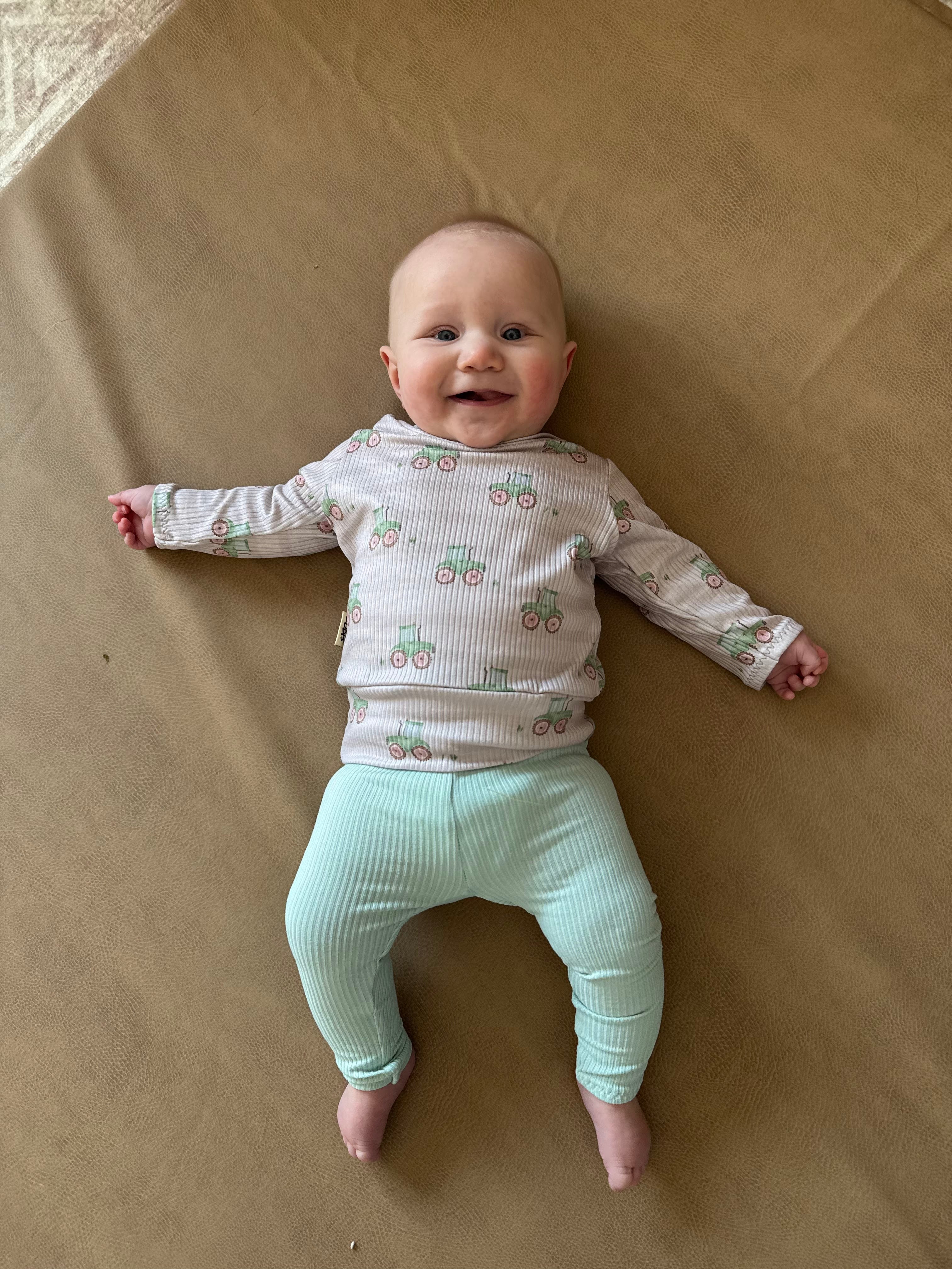 Mint Ribbed Leggings