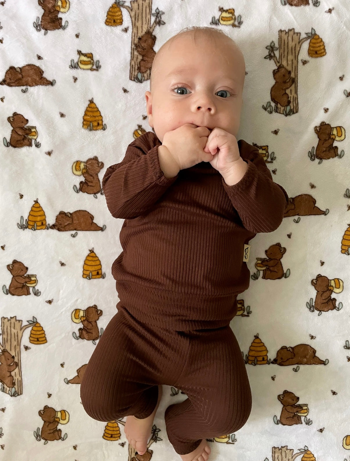 Cocoa Ribbed Lounge Set