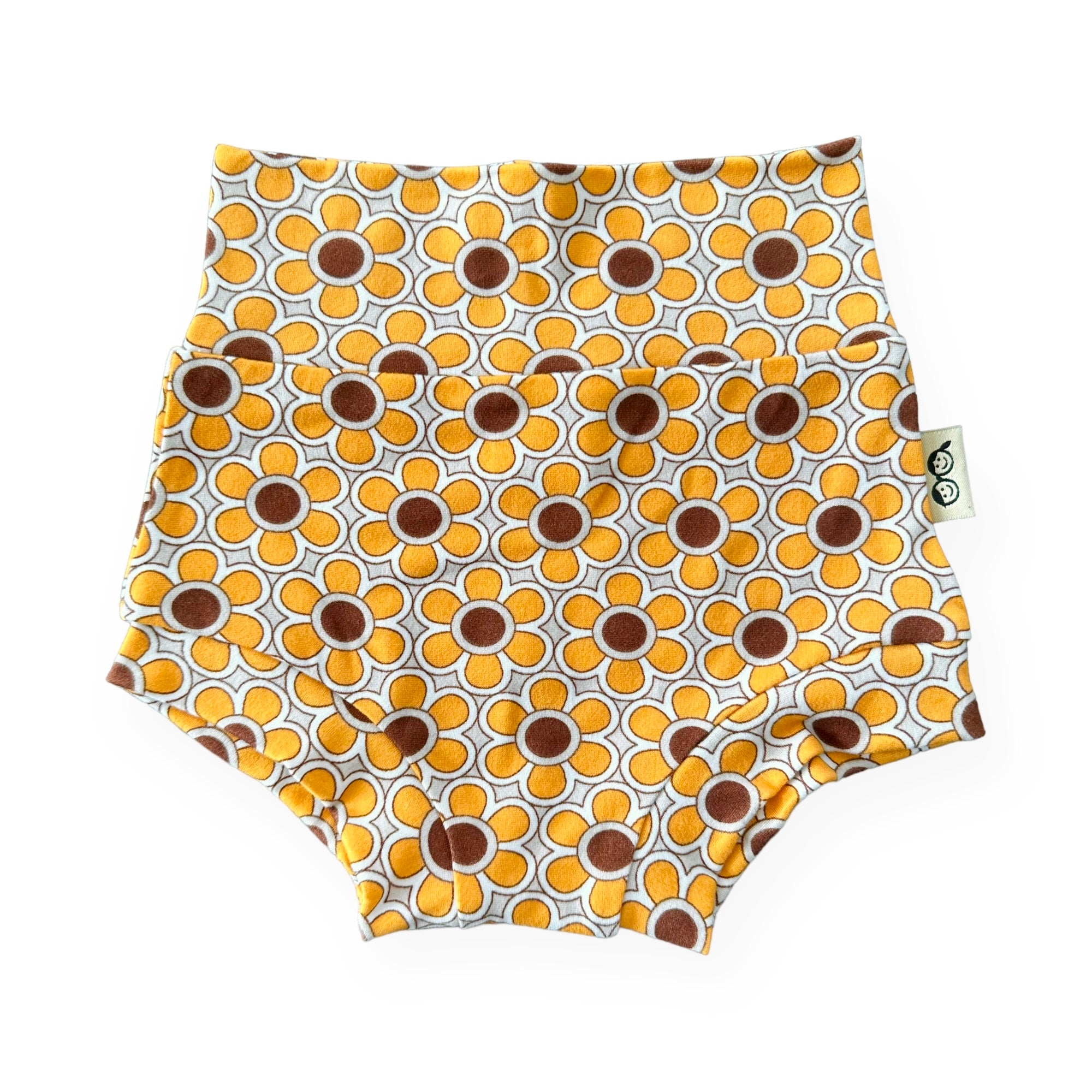 Funky Florals in Mustard Bummies