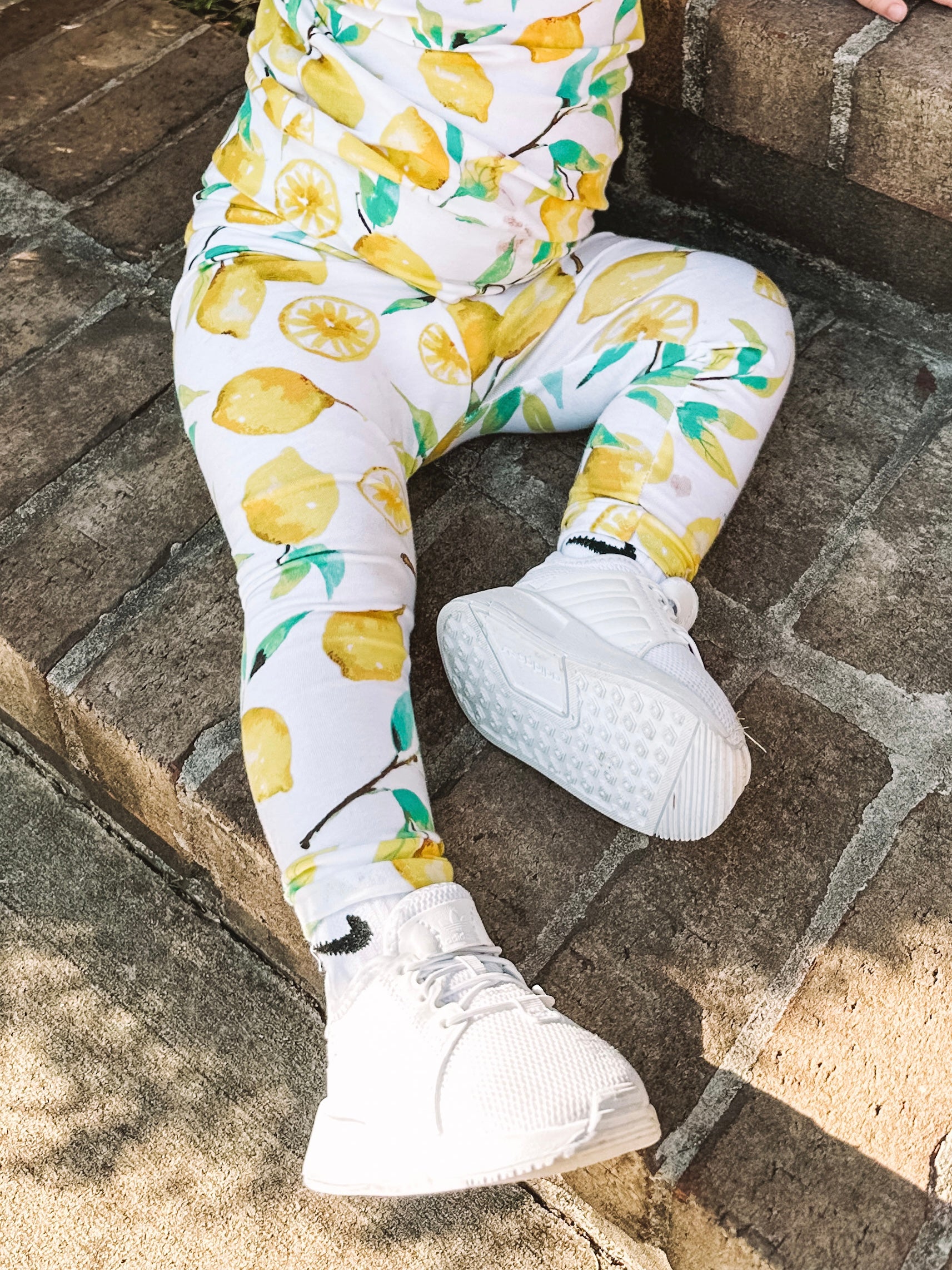 Lemons on White Leggings