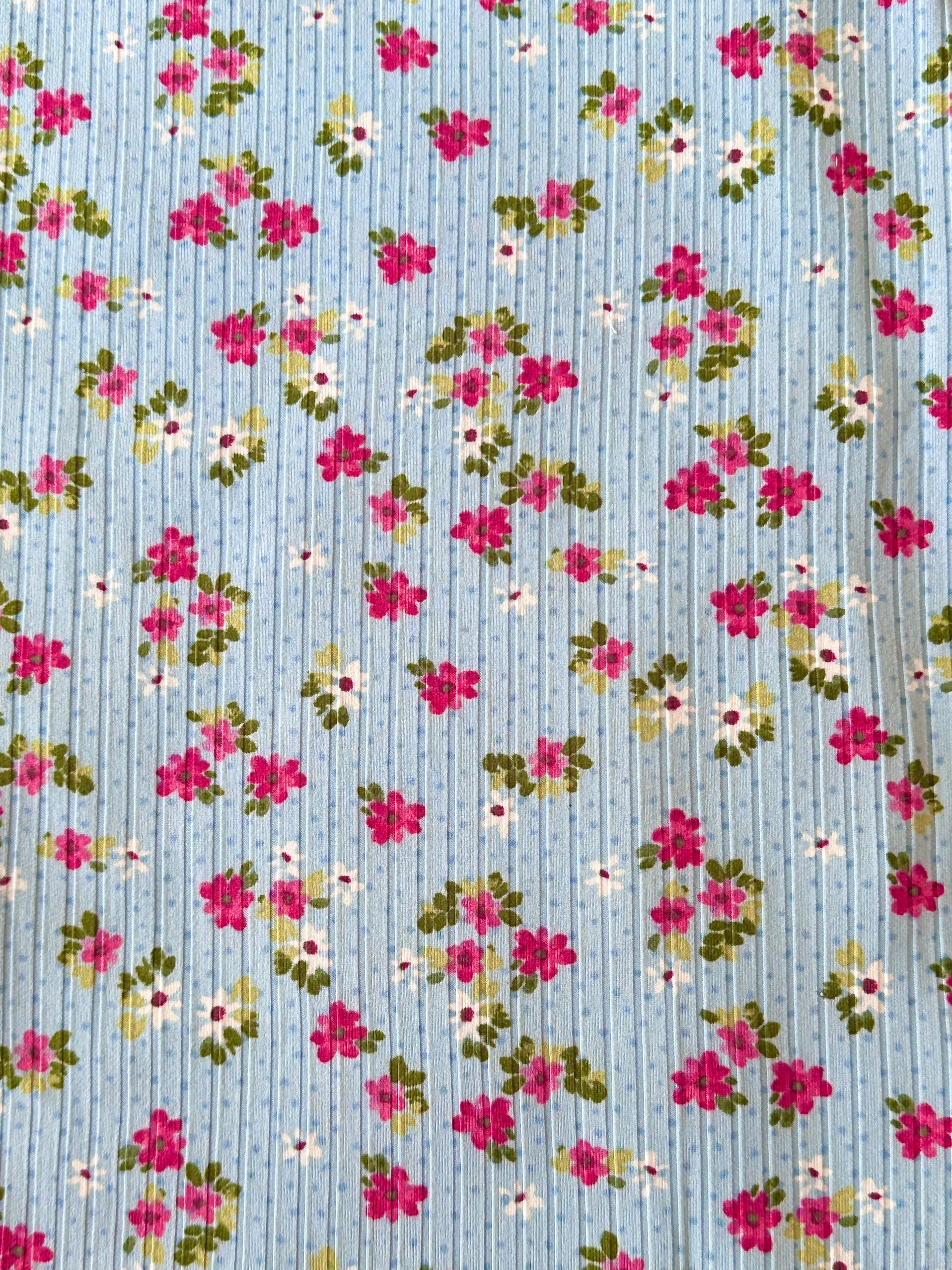 Blue Garden Ribbed - Limited Vault Fabric