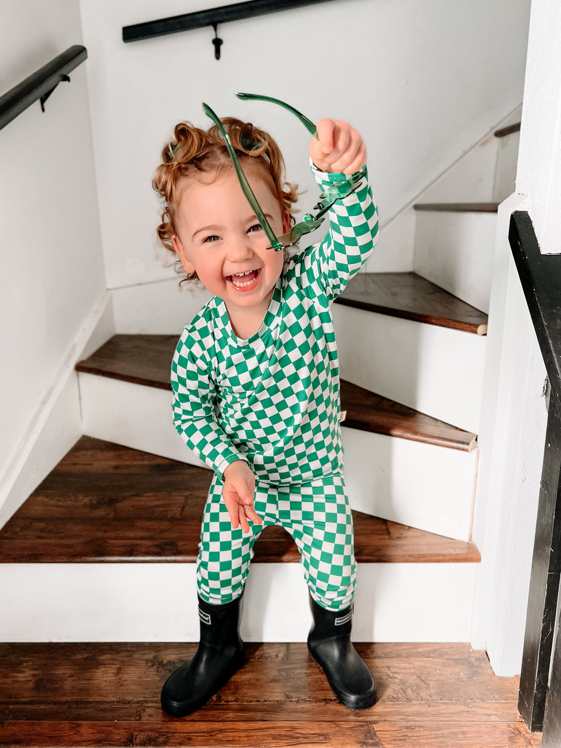 Green Checkered Lounge Set