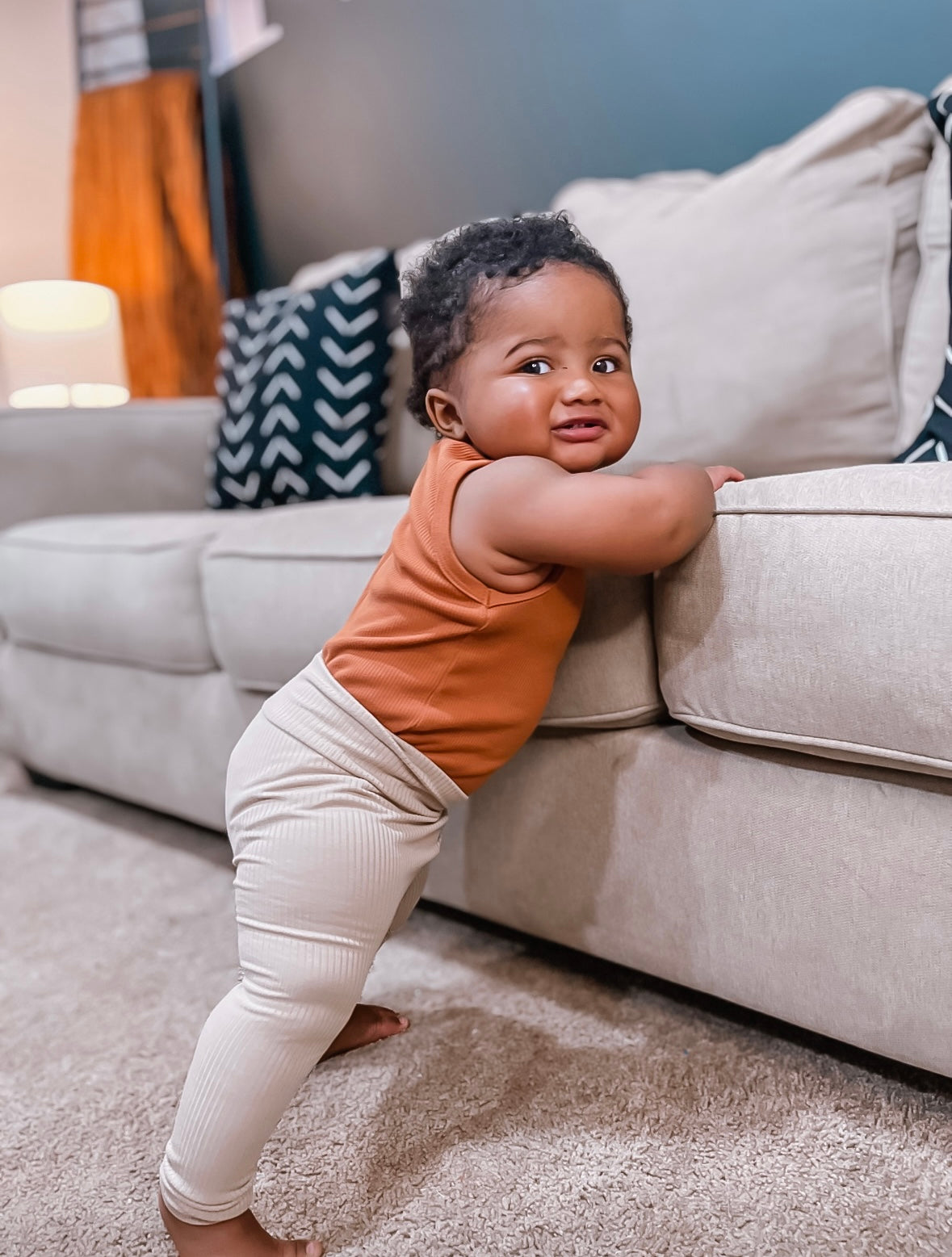 Sand Ribbed Leggings