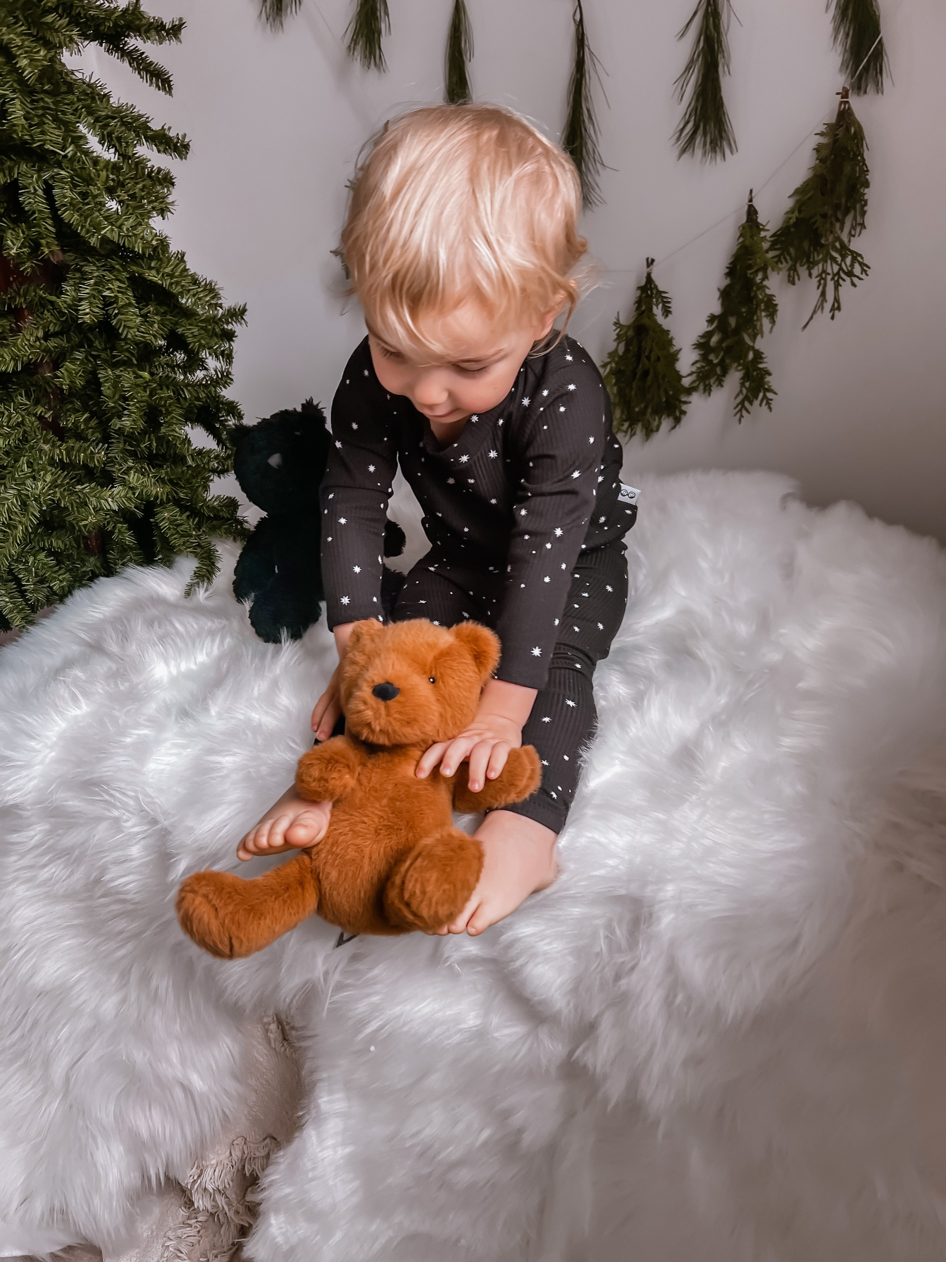 My Lucky Stars on Black Ribbed Lounge Set