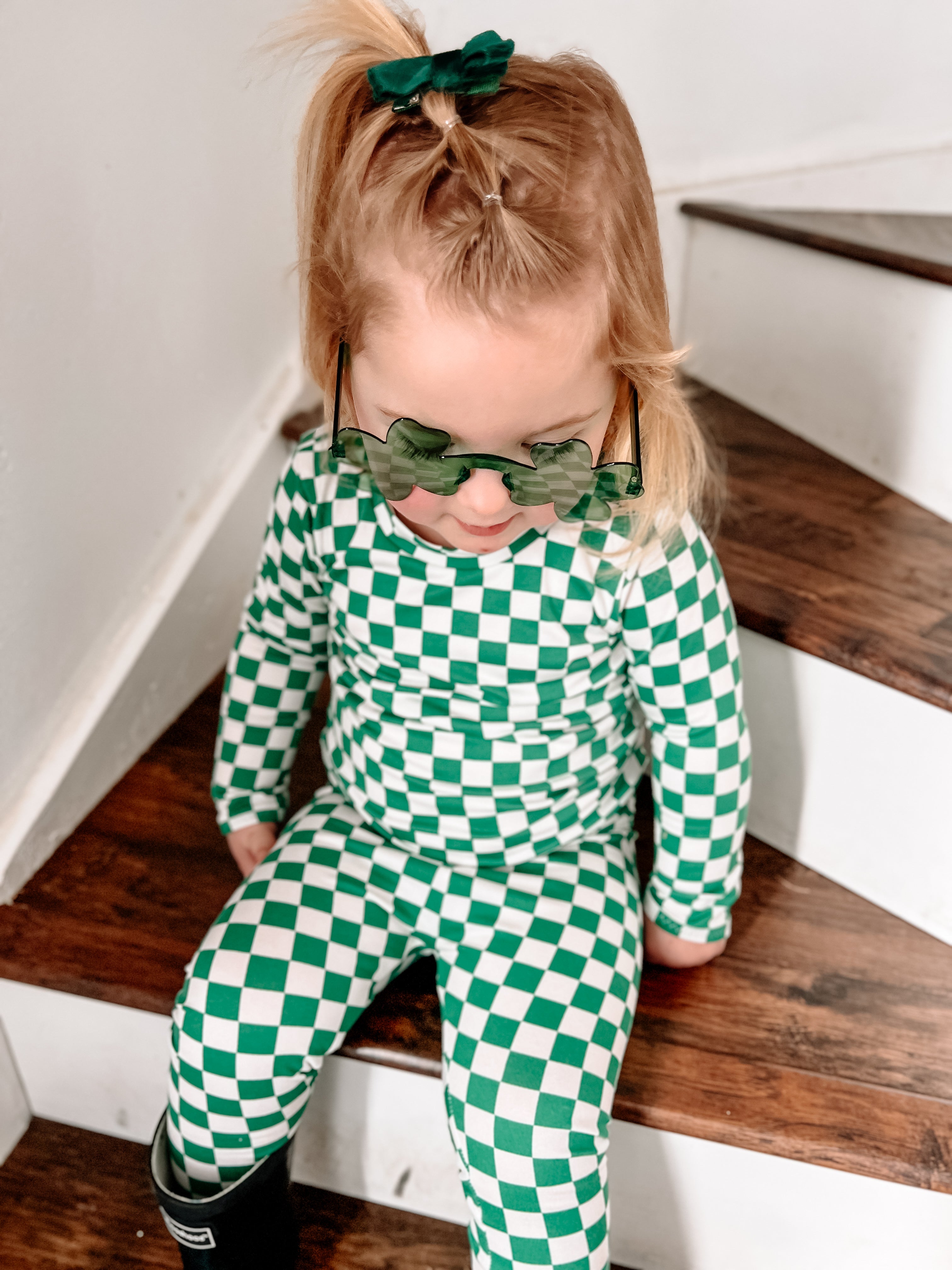 Green Checkered Lounge Set