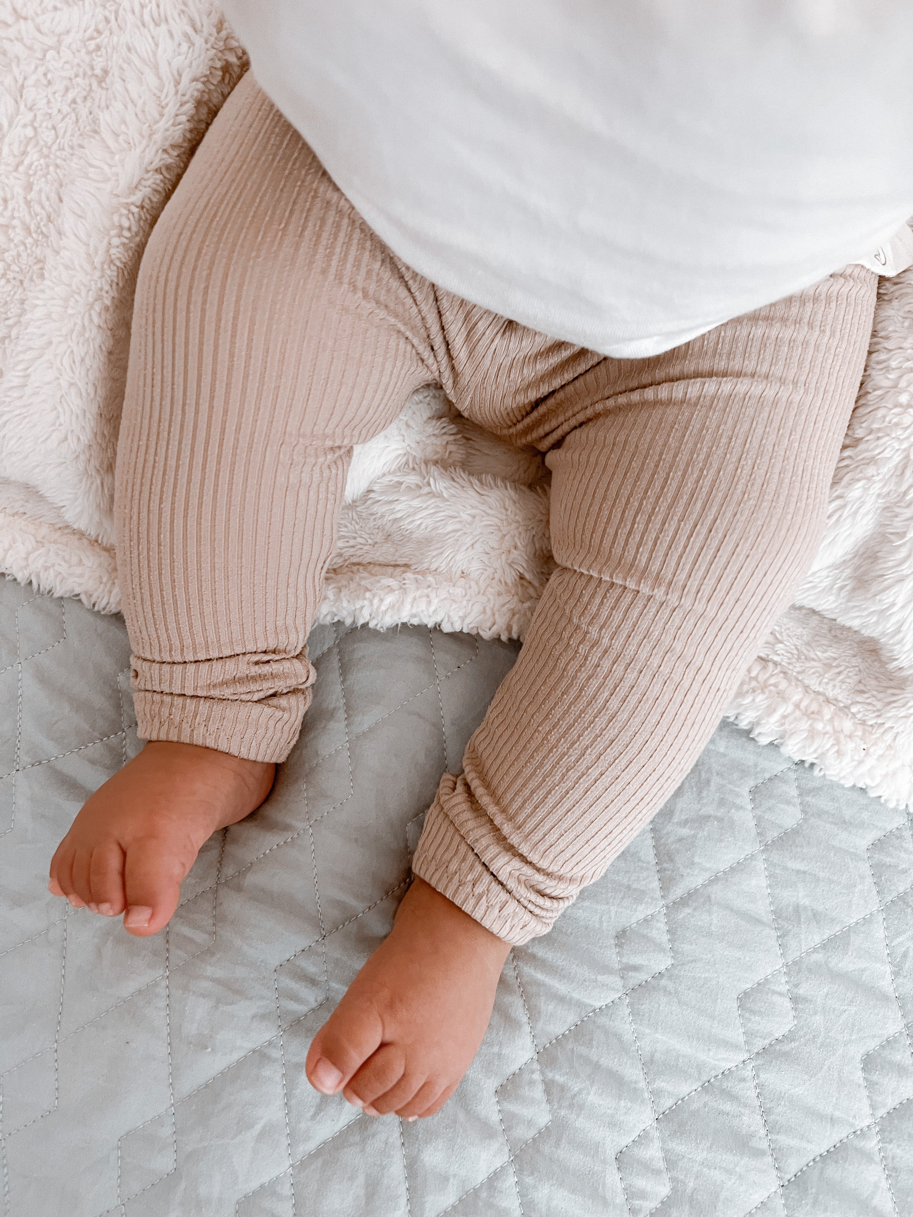 Latte Ribbed Leggings