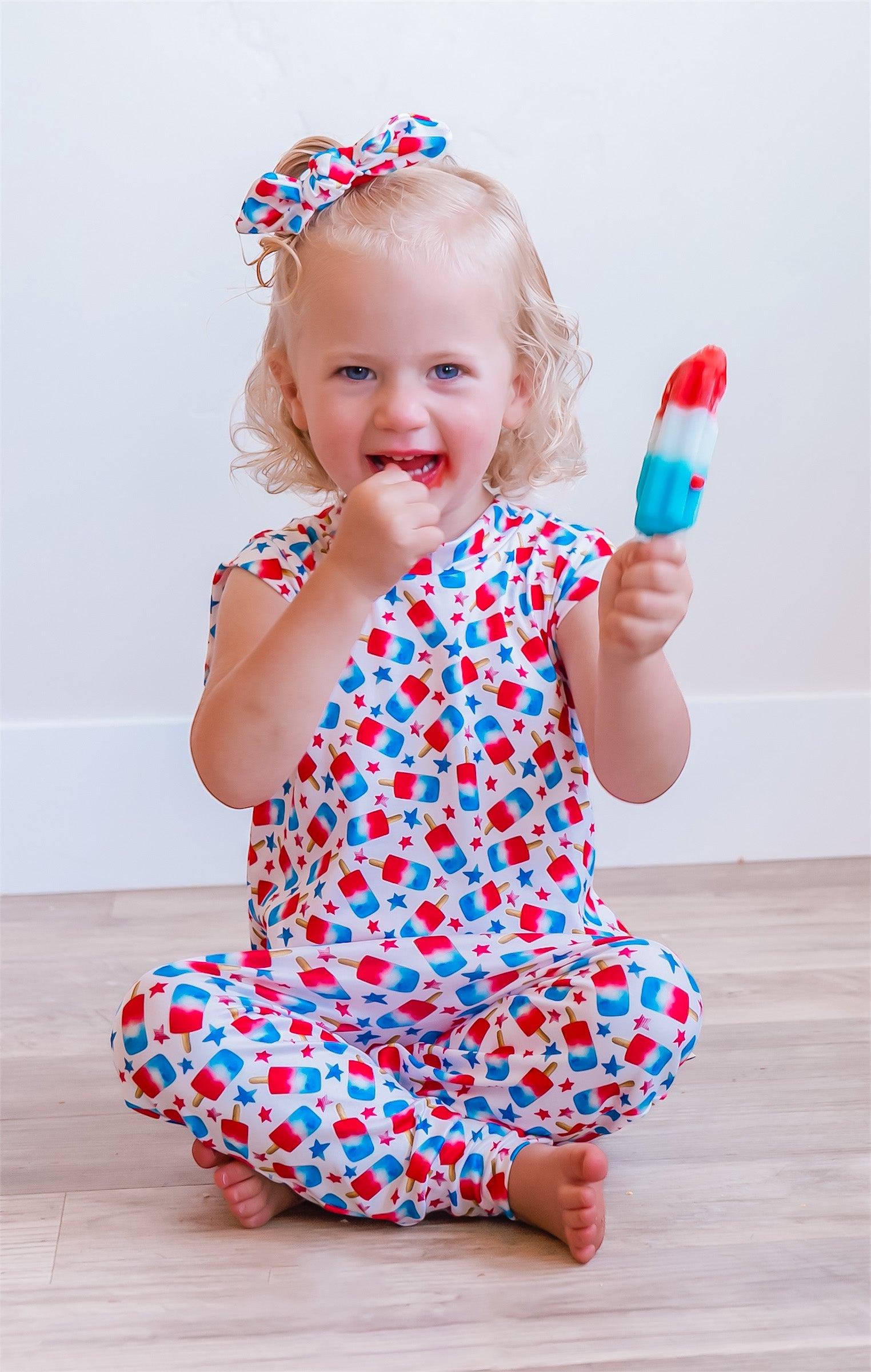 Patriotic Popsicles Harem Romper