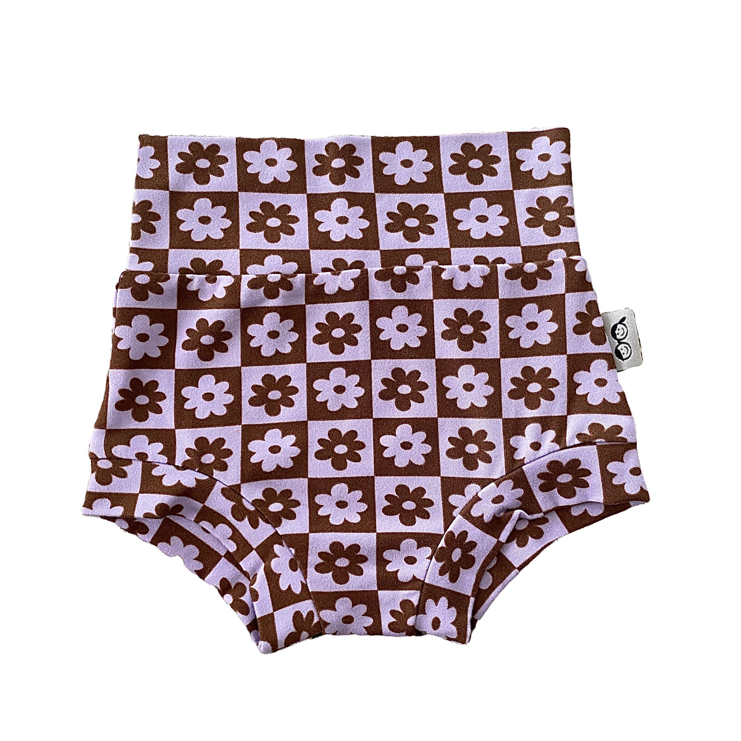 Cocoa Ribbed and Purple & Brown Checkered Floral Summer Lounge Set