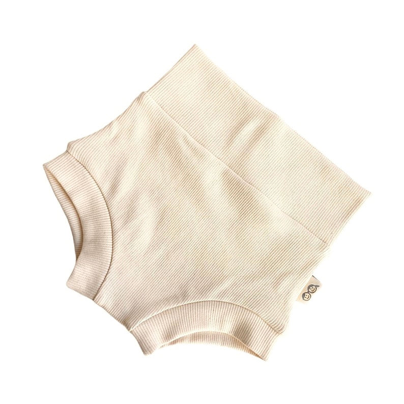 Cream Ribbed Bummies