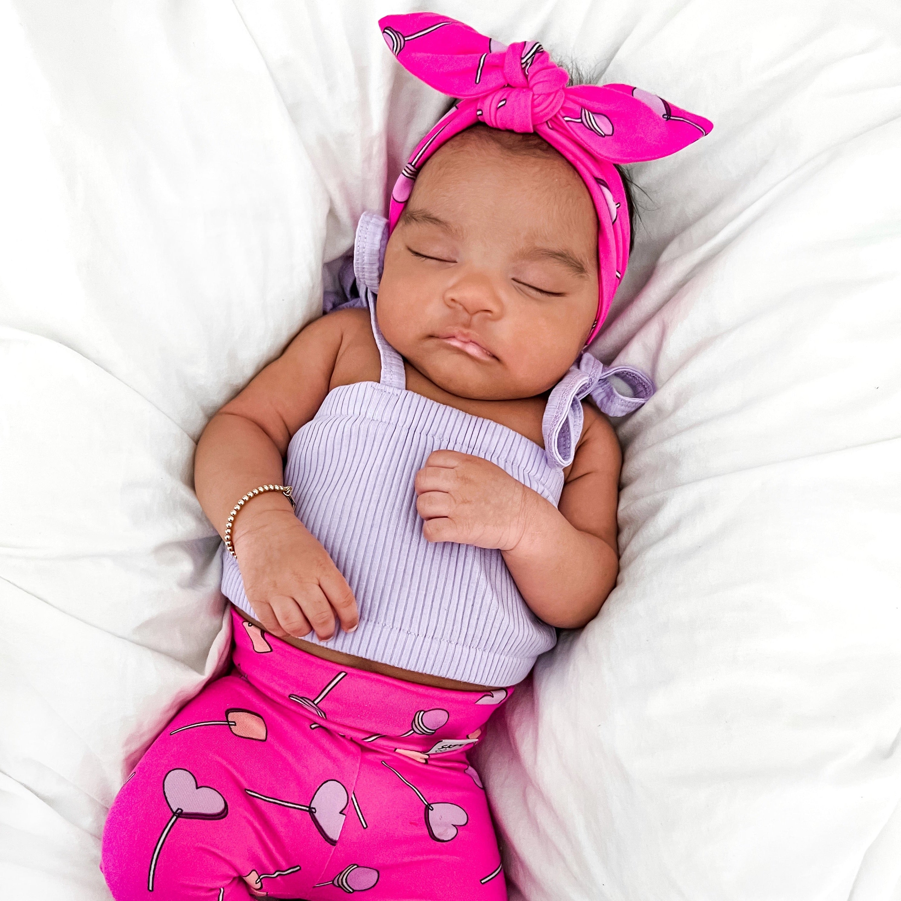 Lollipops on Pink Headbands