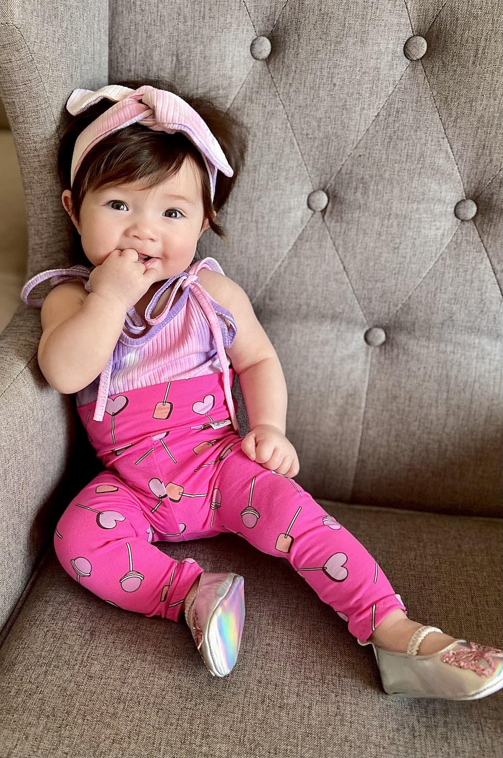 Lollipops on Pink Leggings