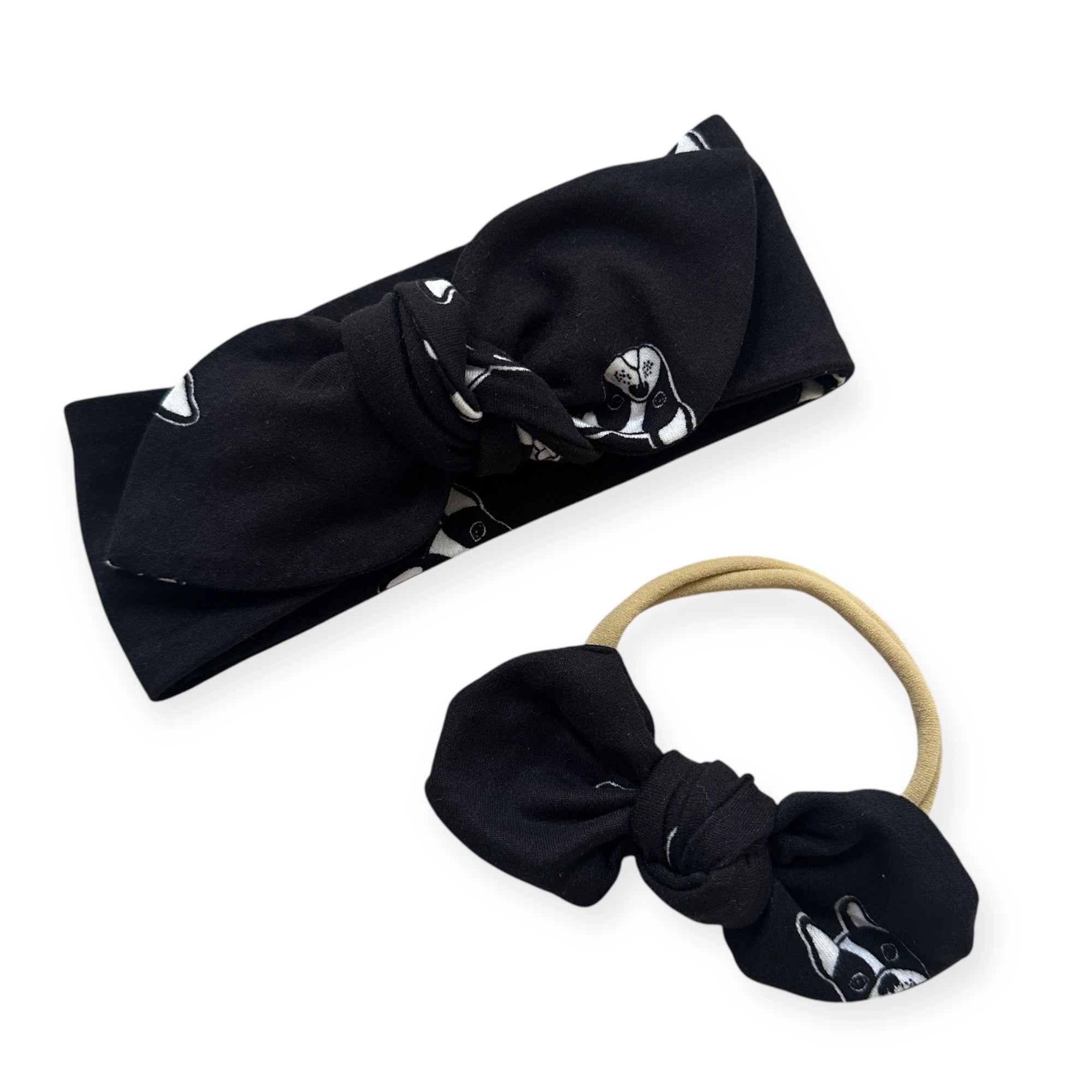 Black French Bulldog Headbands