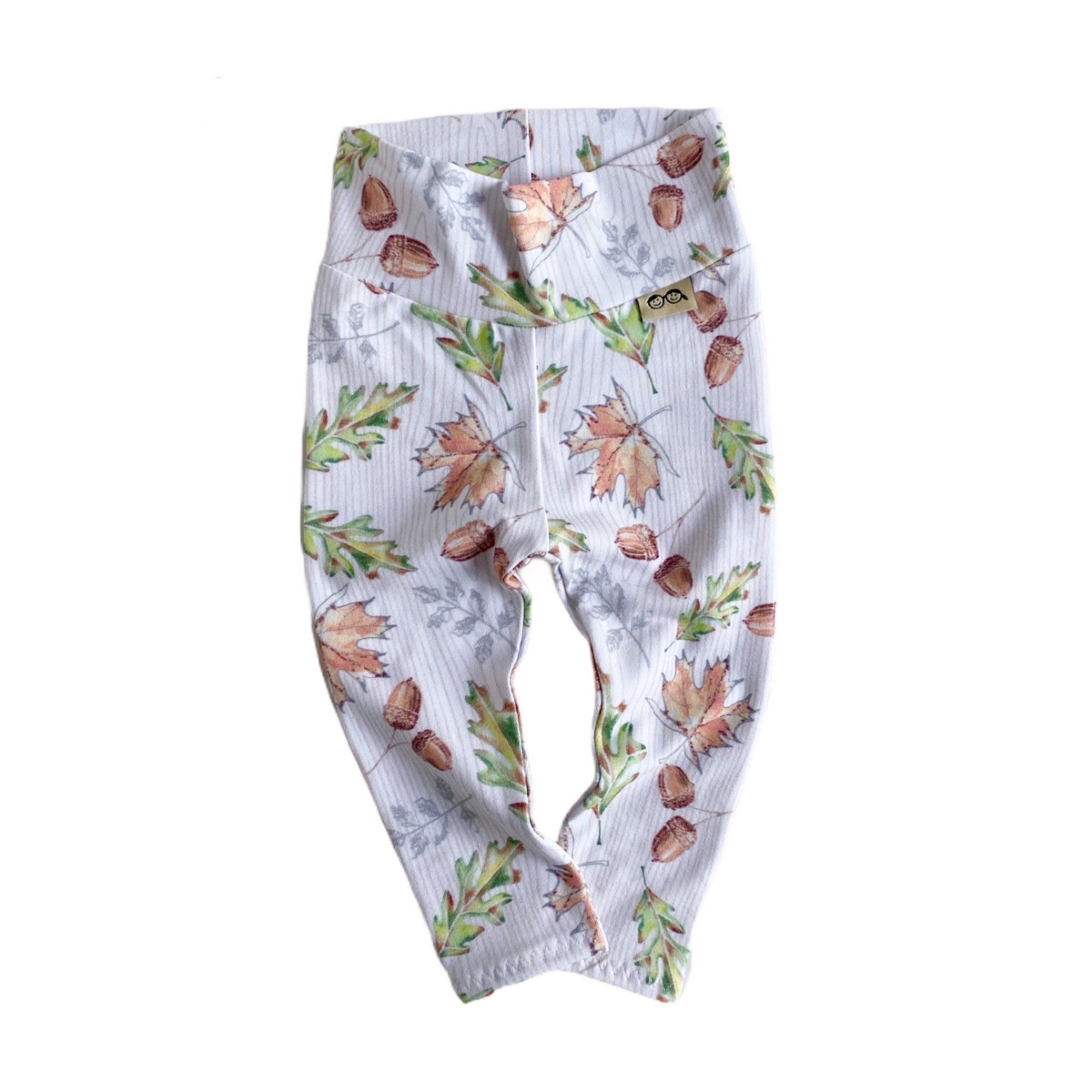 Wood Grain Acorn Leaves Leggings