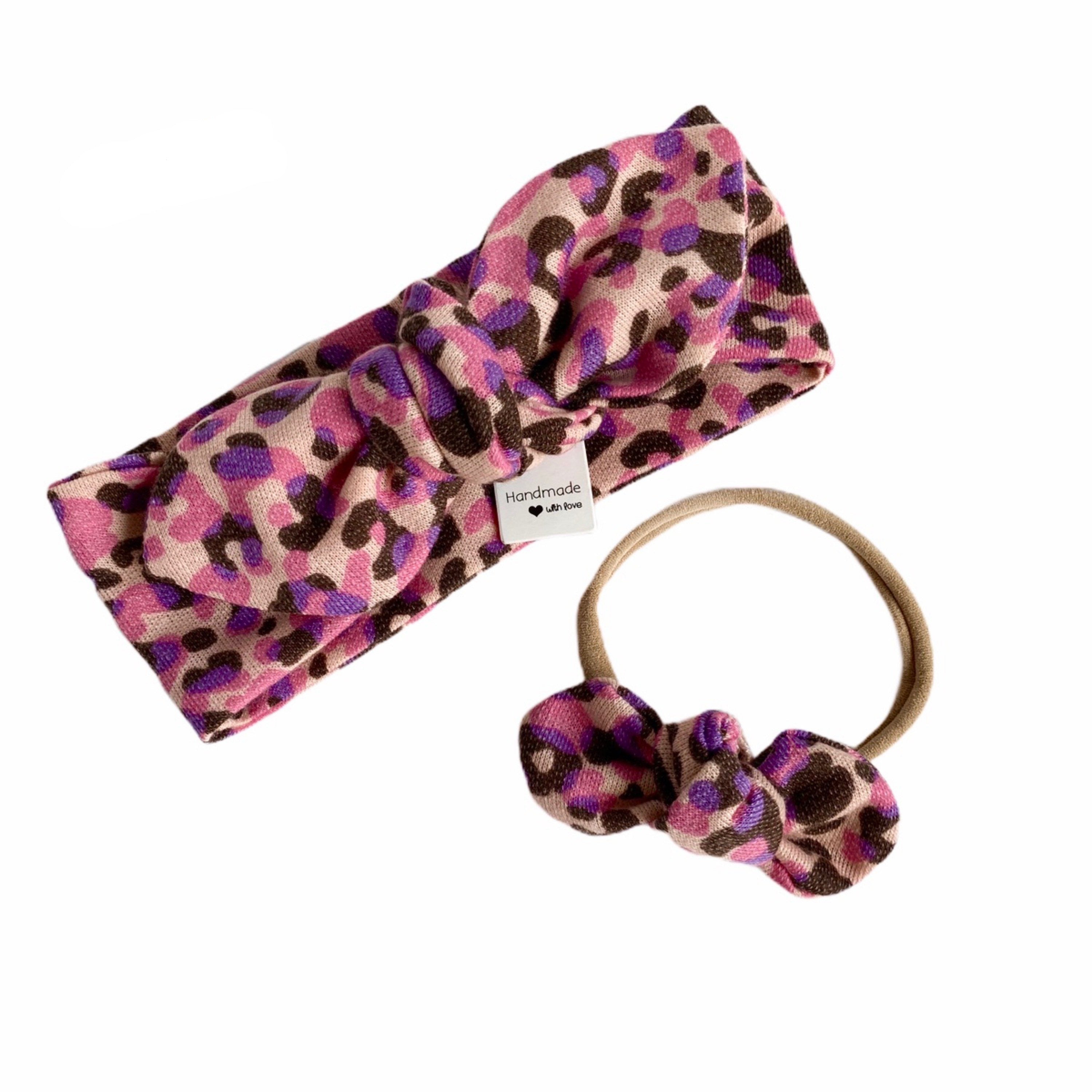 Pink Purple Cheetah Headbands