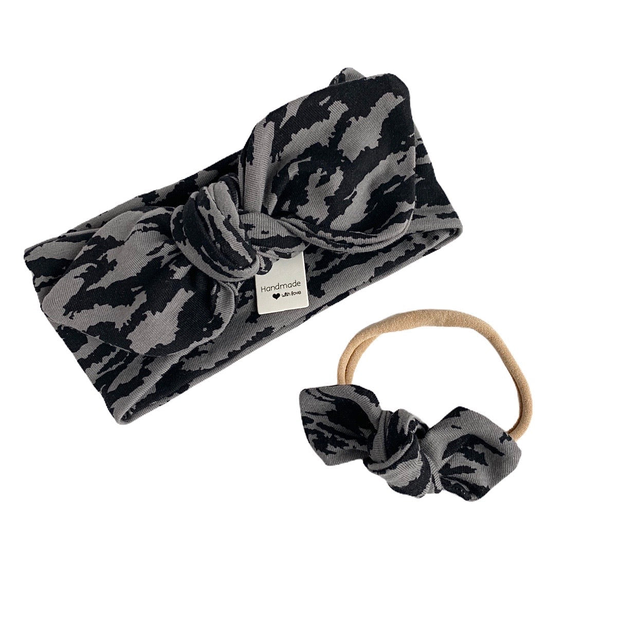 Black And Gray Zebra Headbands