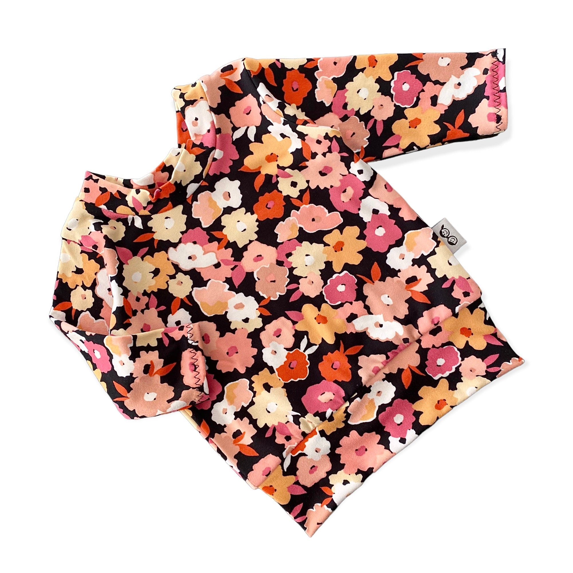 Poppies on Black Lounge Top
