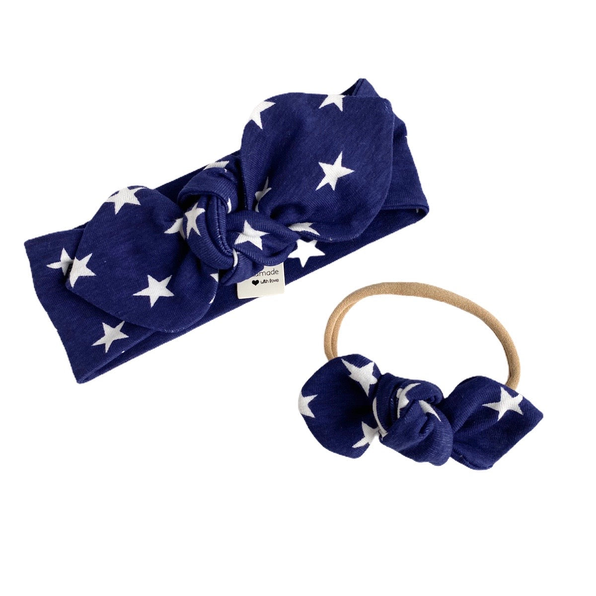 Navy Stars Headbands
