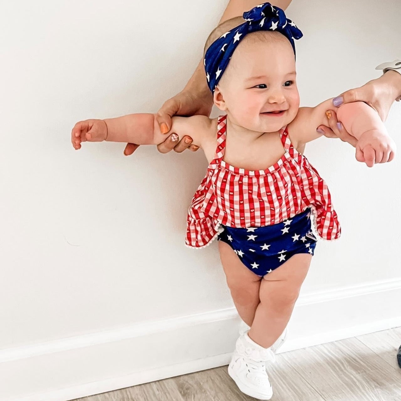 Navy Stars Headbands