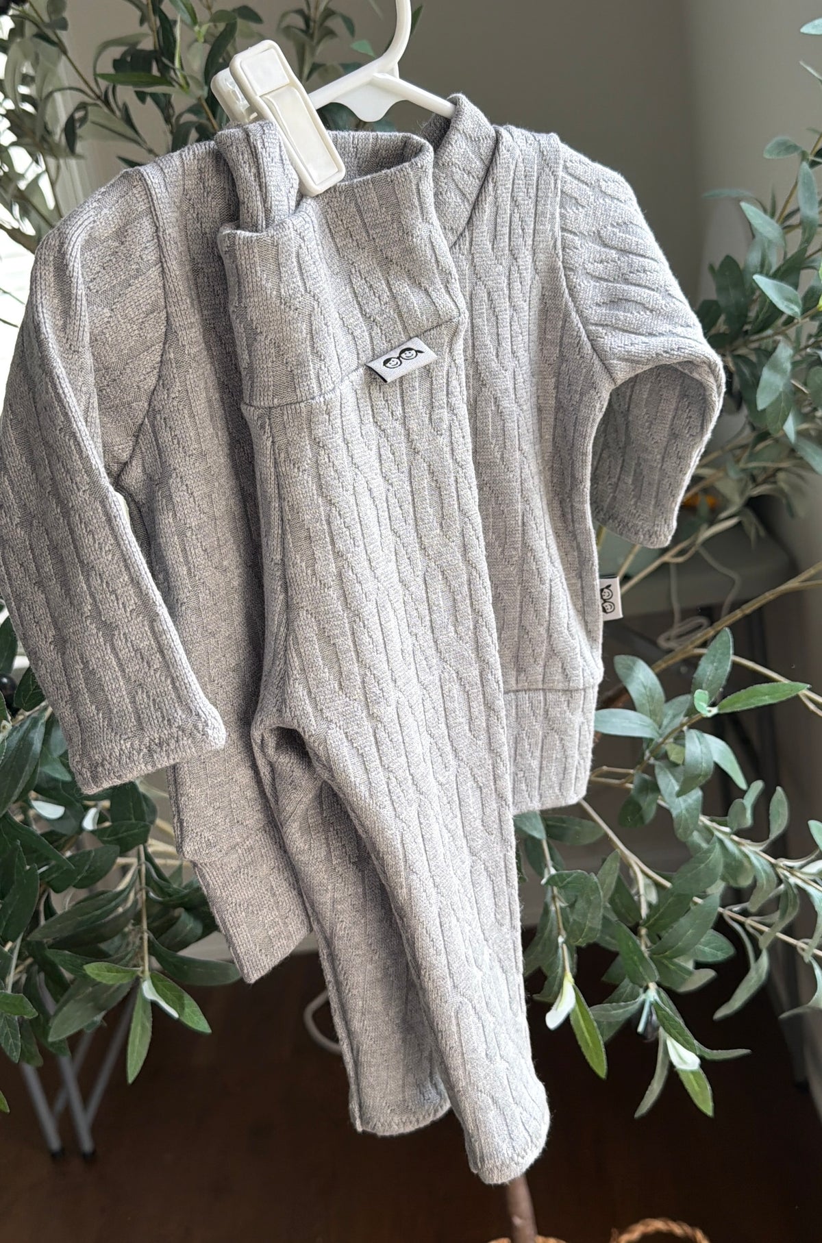 Cloud Gray Cable Knit - Limited Vault Fabric