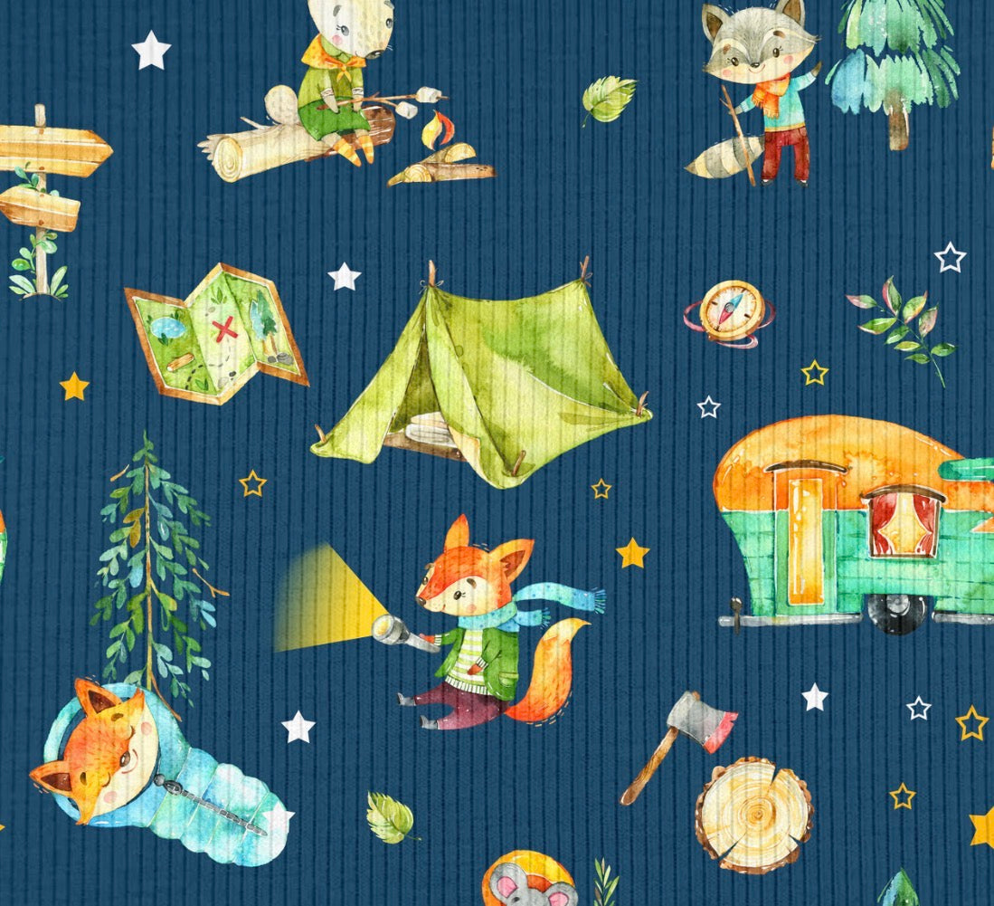 Midnight Camp Adventures Ribbed - Limited Vault Fabric