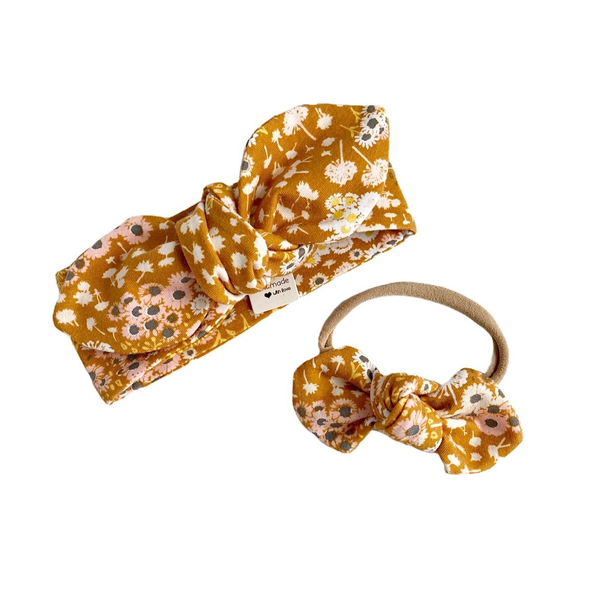 Mustard Floral Headbands