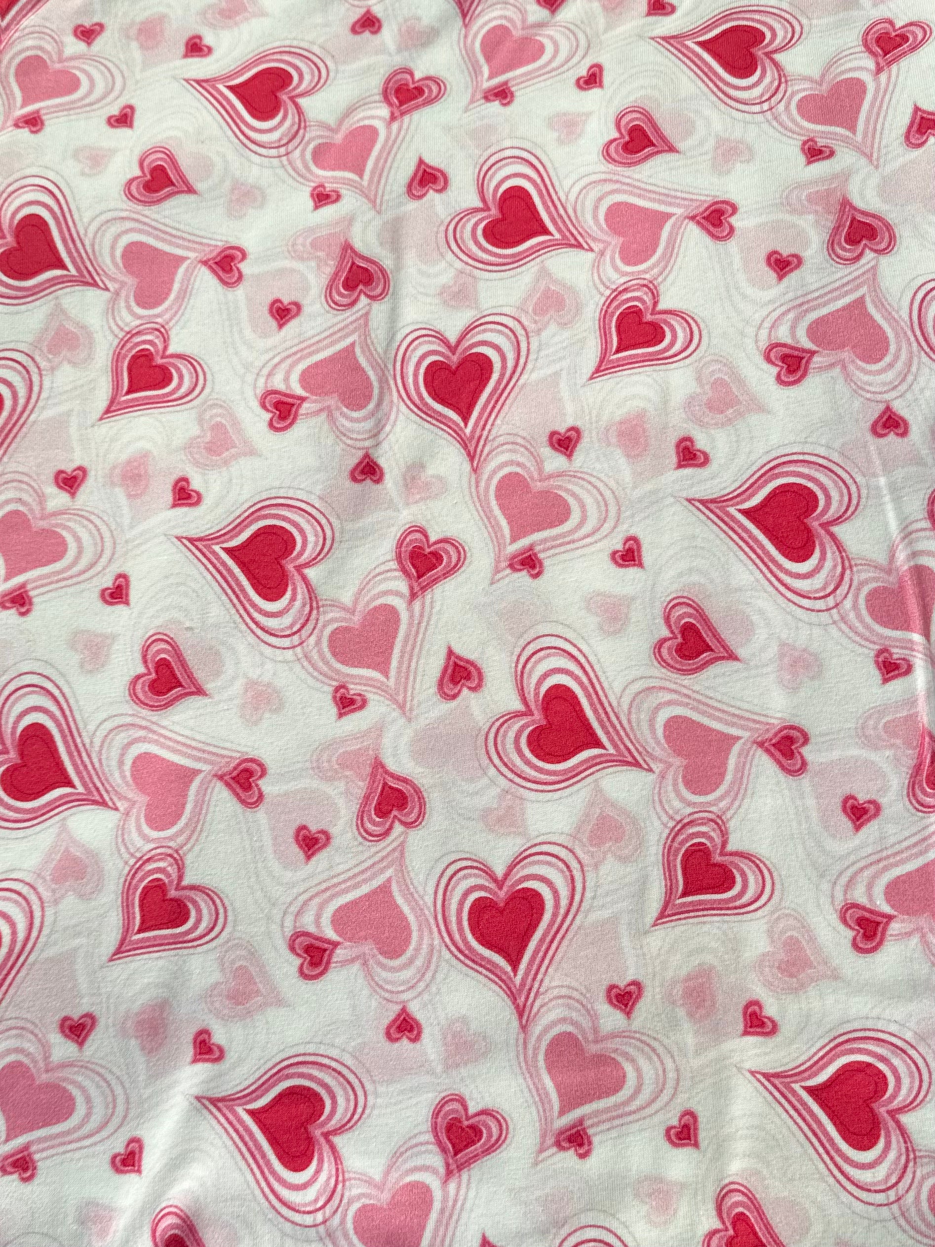 Pink Retro Hearts - Limited Vault Fabric