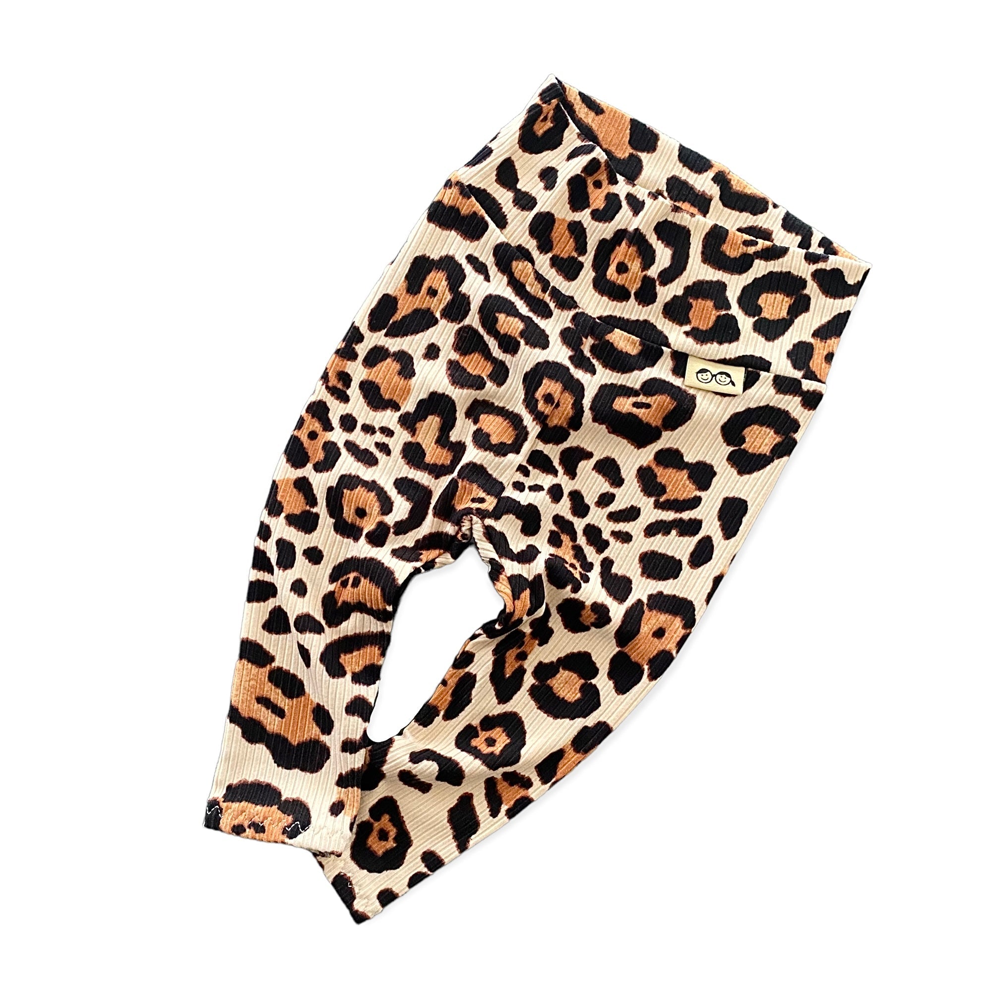 Taupe Leopard Ribbed Leggings